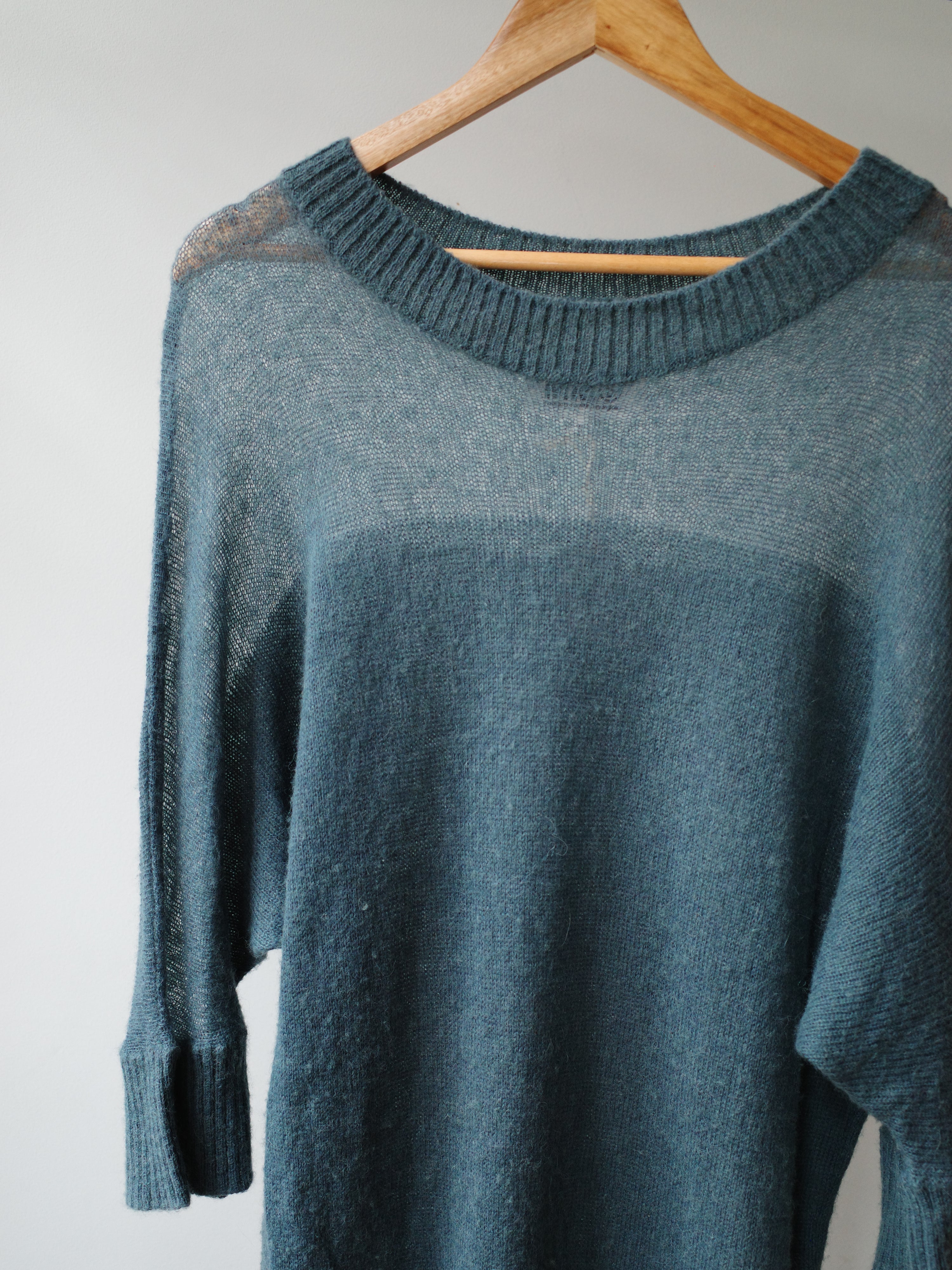 MM6 Draped Mist-Blue Knit Dress – WATER 水