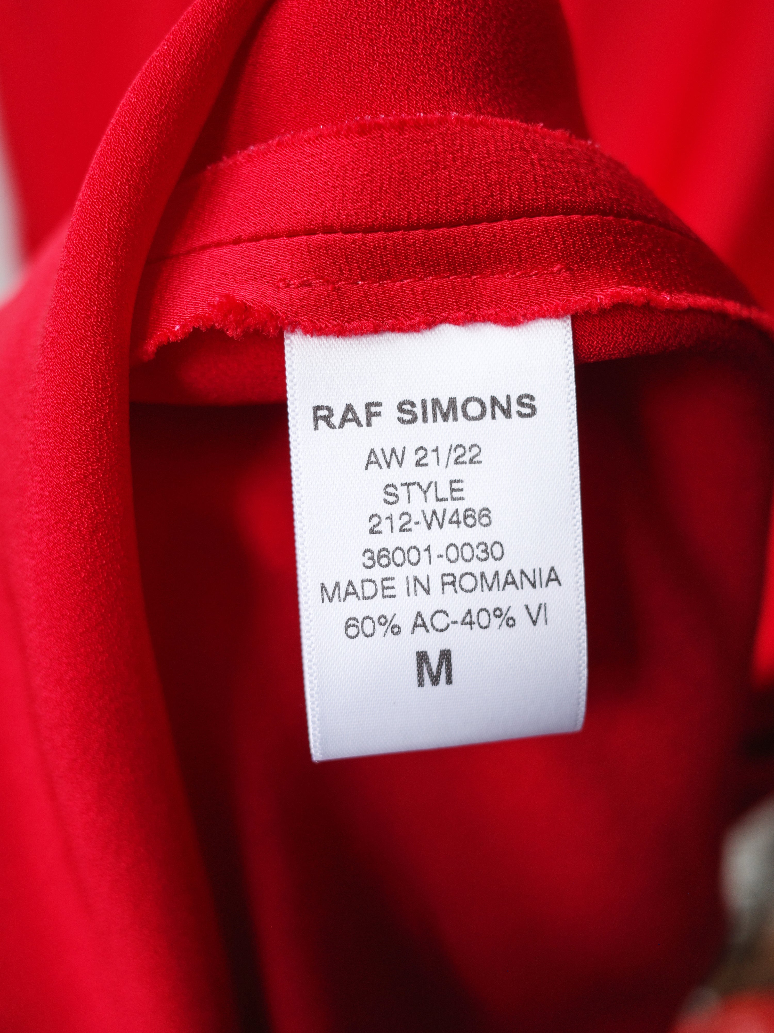 Raf Simons Red Draped Satin Dress – FIRE 火