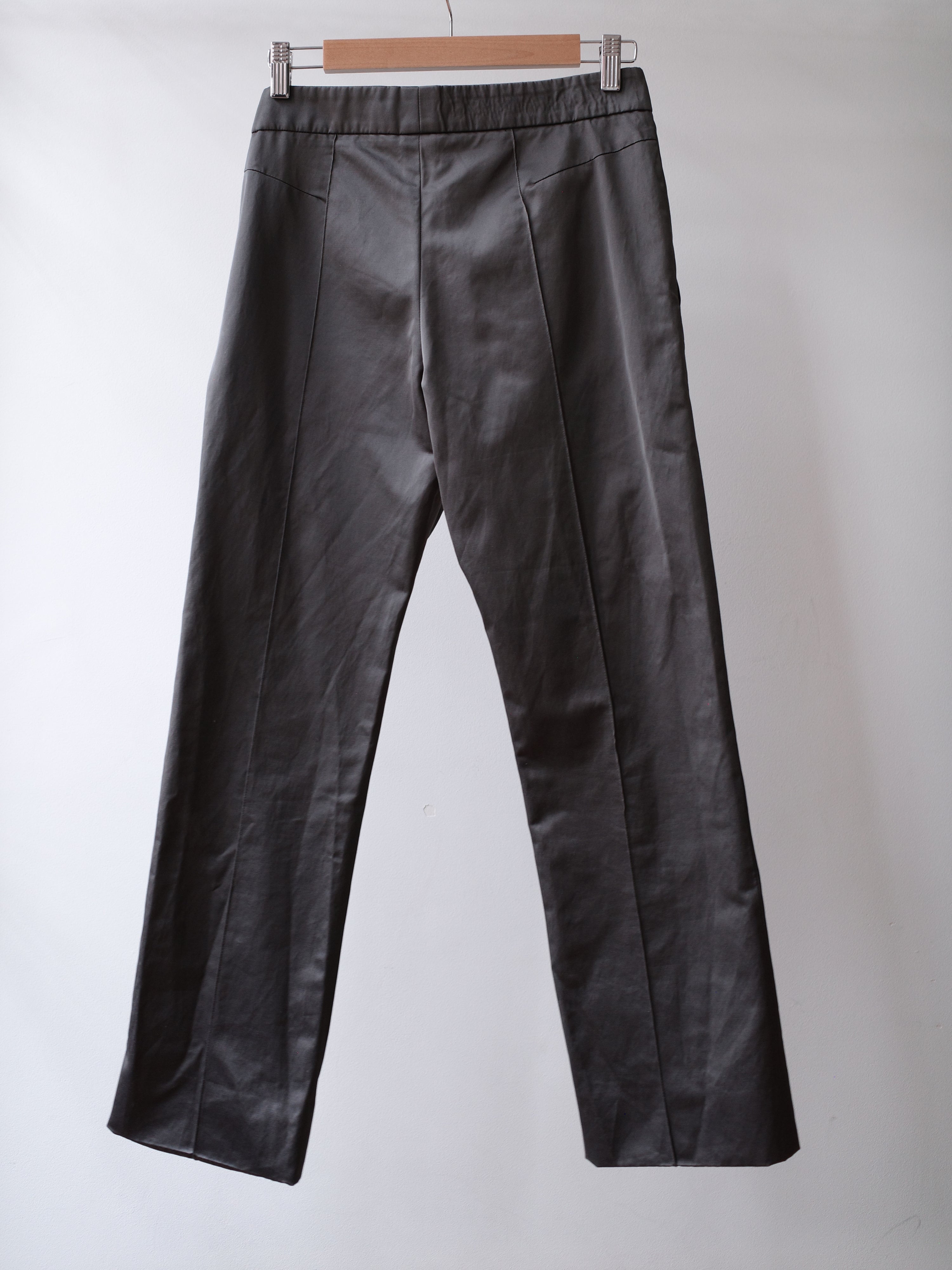 Marni Silver-Grey Satin Trousers – METAL 金