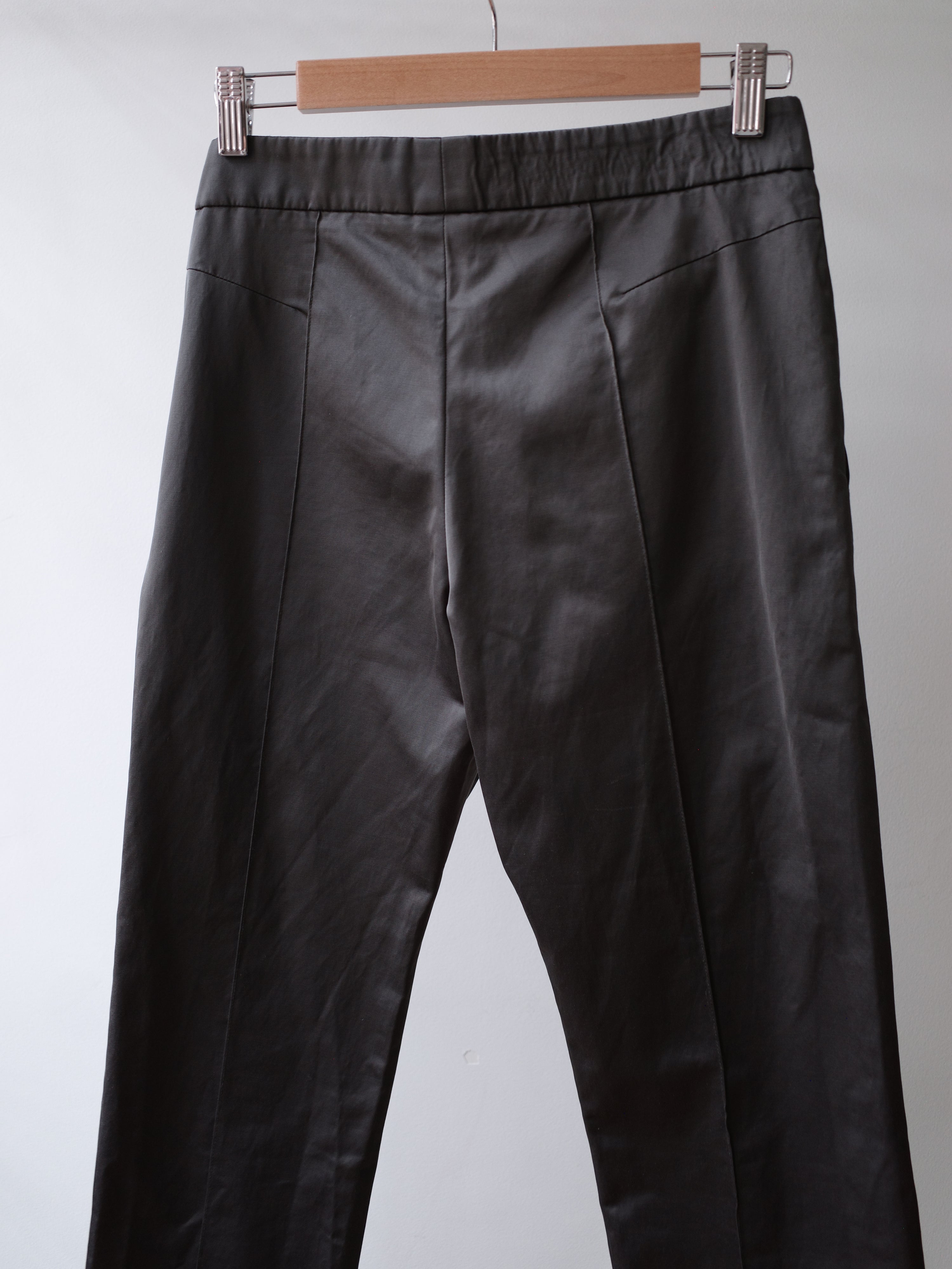 Marni Silver-Grey Satin Trousers – METAL 金