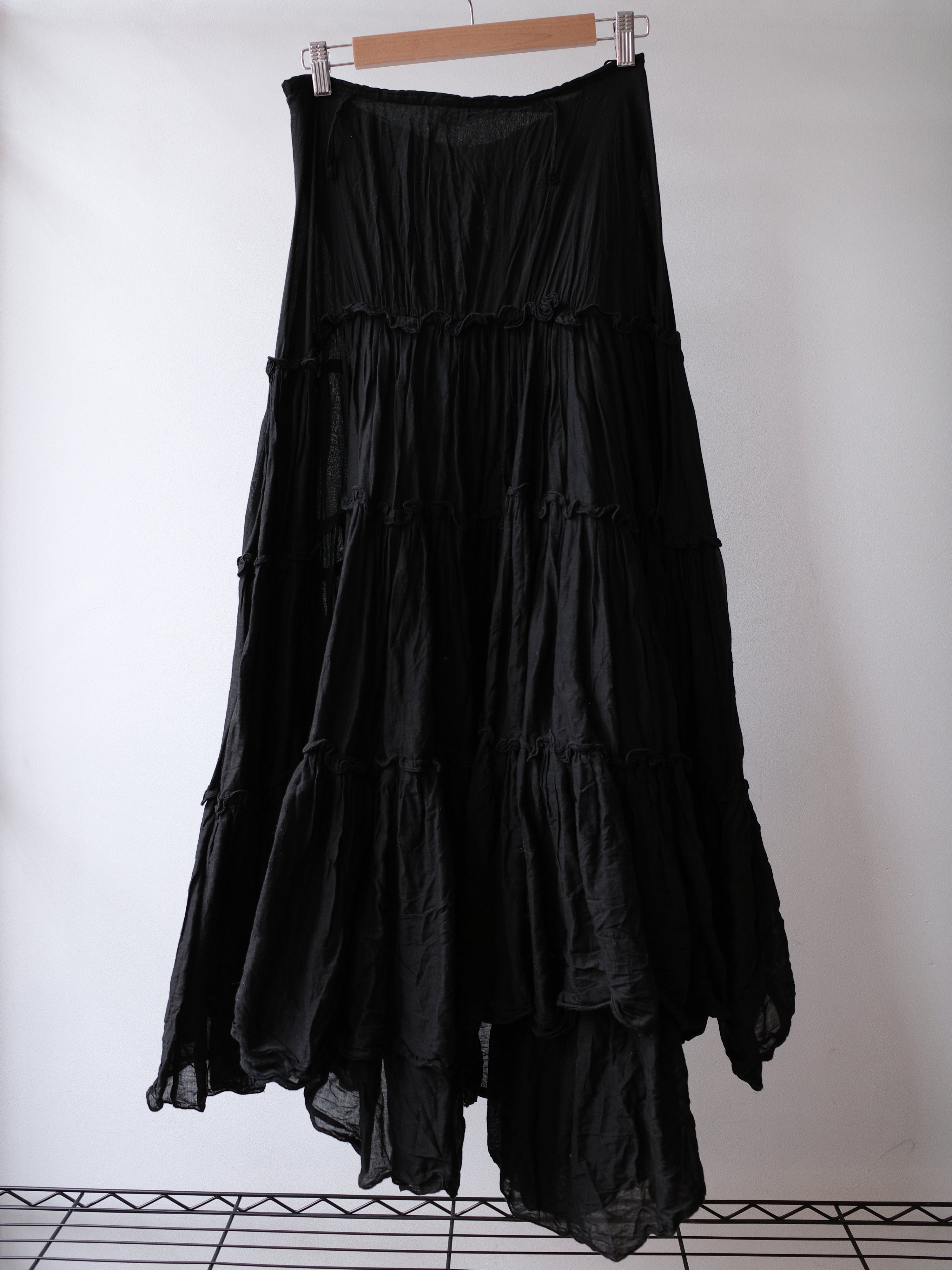 Jean Paul Gaultier Black Tiered Maxi Skirt – WATER 水