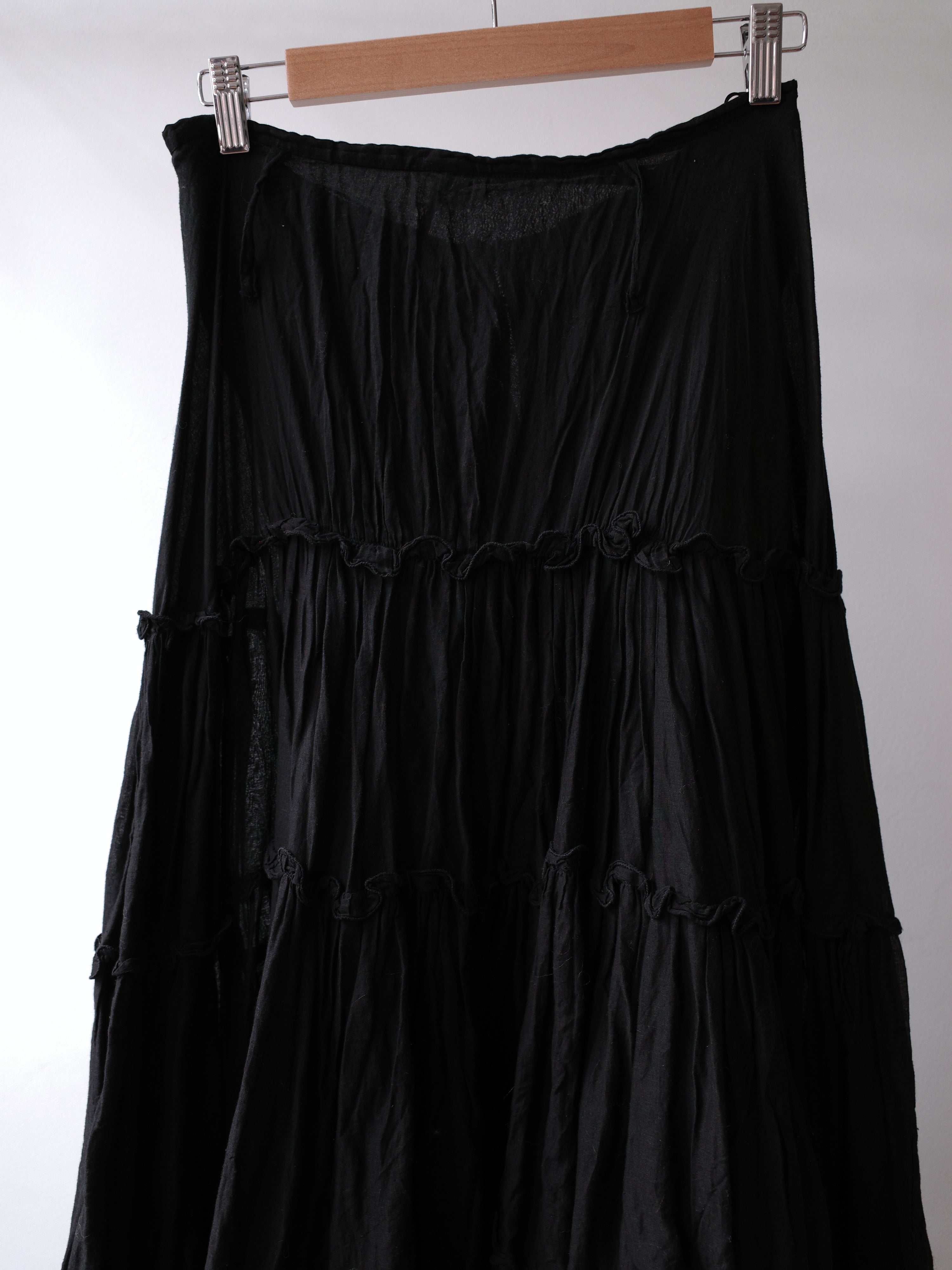 Jean Paul Gaultier Black Tiered Maxi Skirt – WATER 水