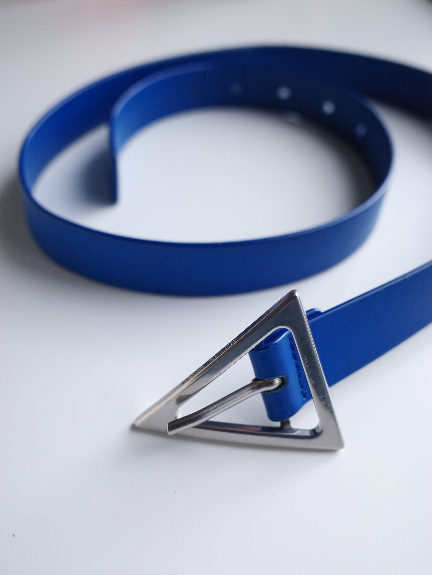 Bottega Veneta Blue Leather Belt