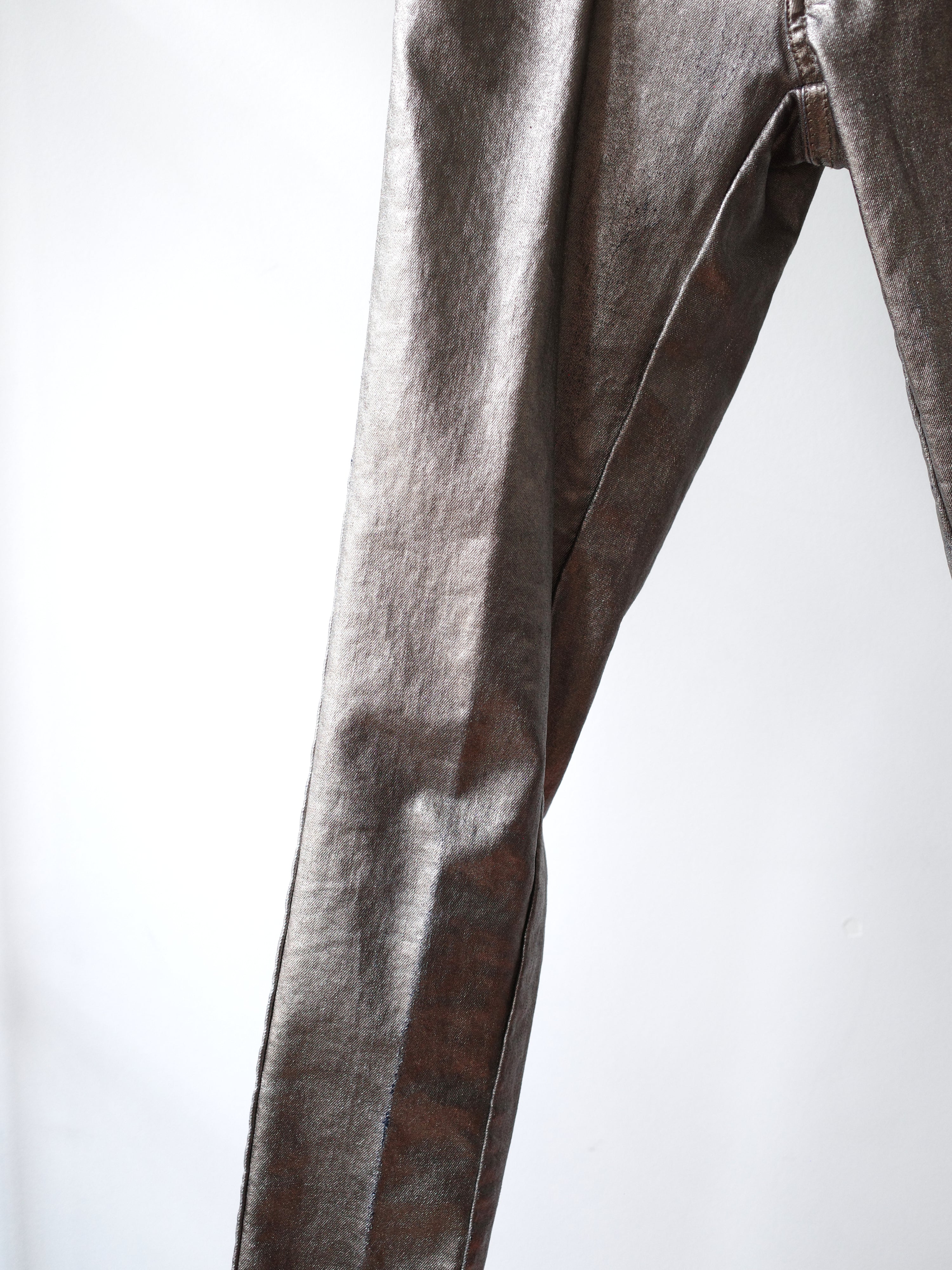 MISS SIXTY Metallic Silver Y2K Skinny Jeans – Metal 金