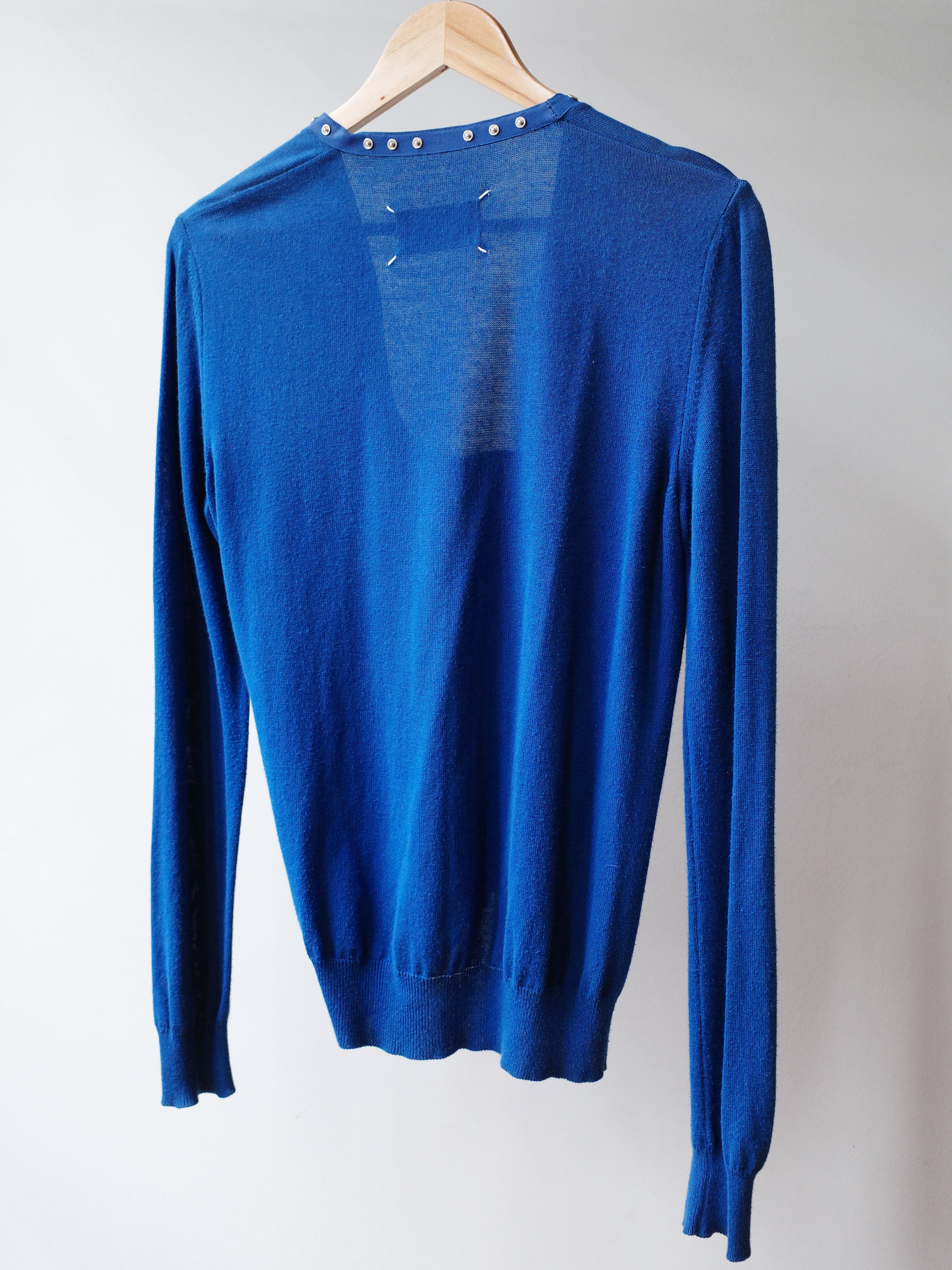 Maison Margiela Multi-Snap Blue Knit Cardigan – Water 水