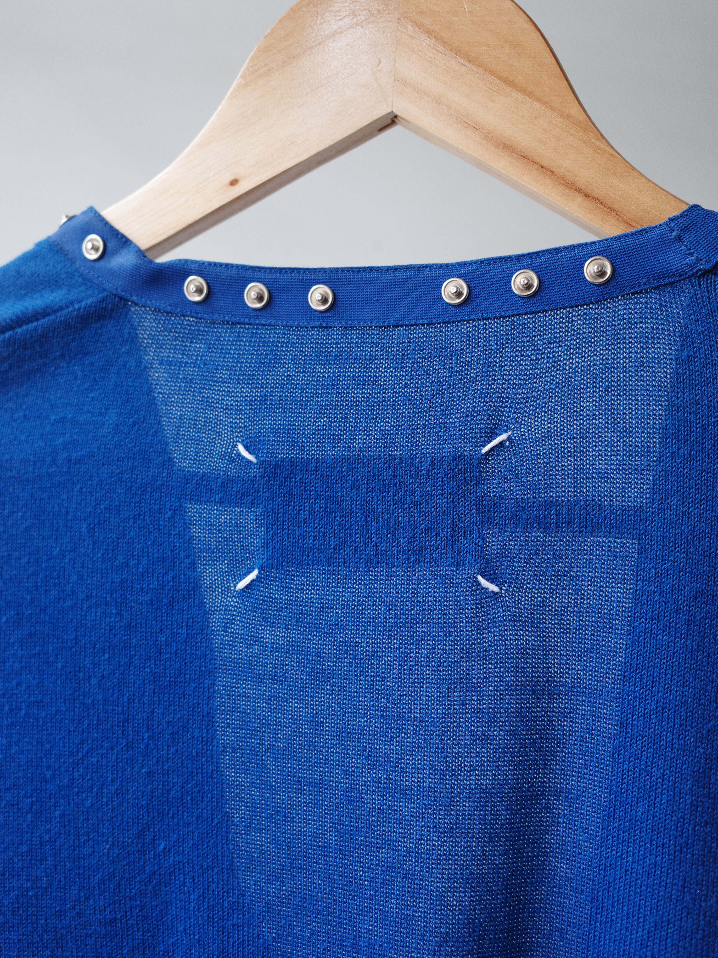 Maison Margiela Multi-Snap Blue Knit Cardigan – Water 水