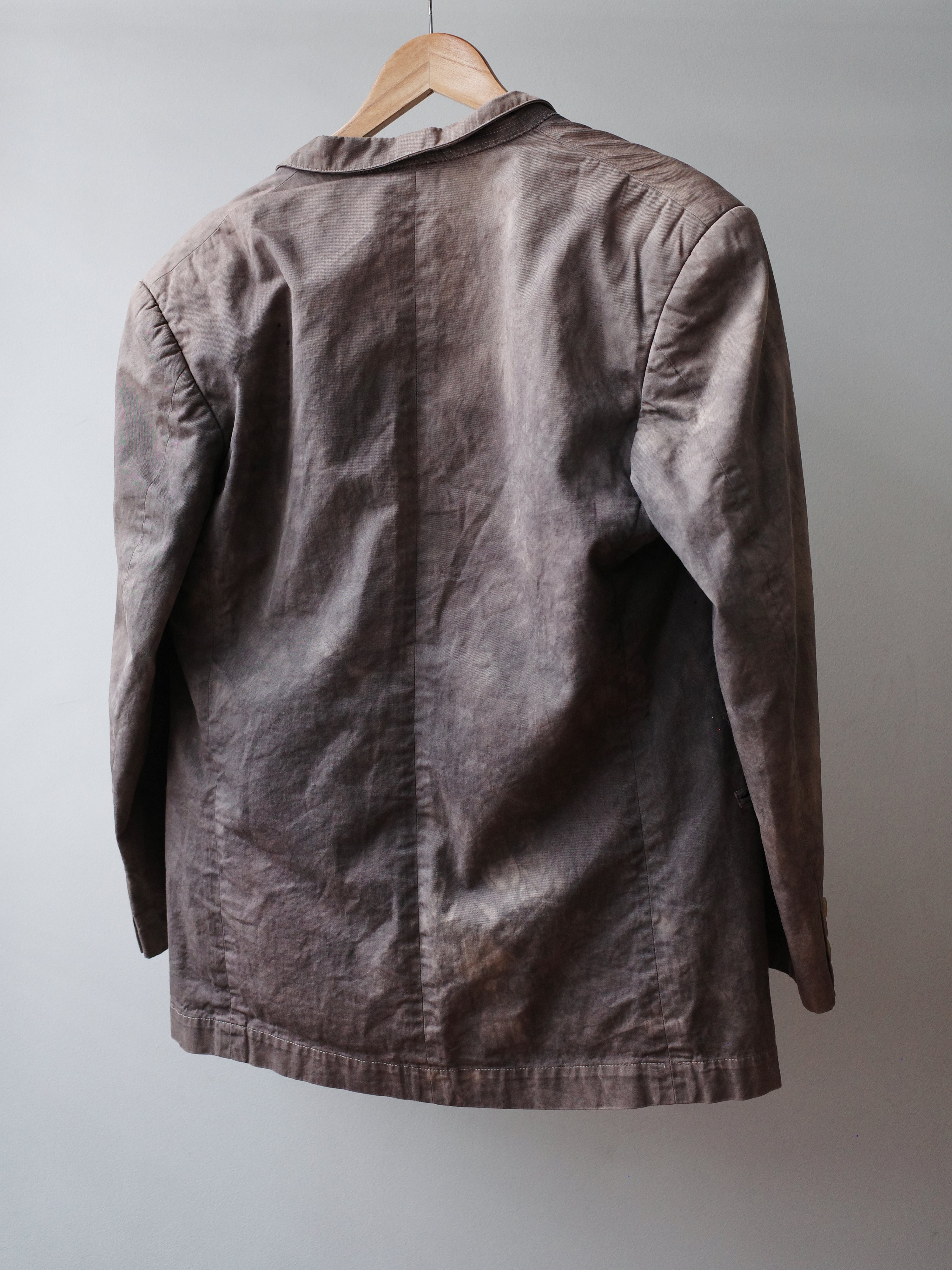 Y's for men Distressed Brown-Grey Cotton Blazer – EARTH 土