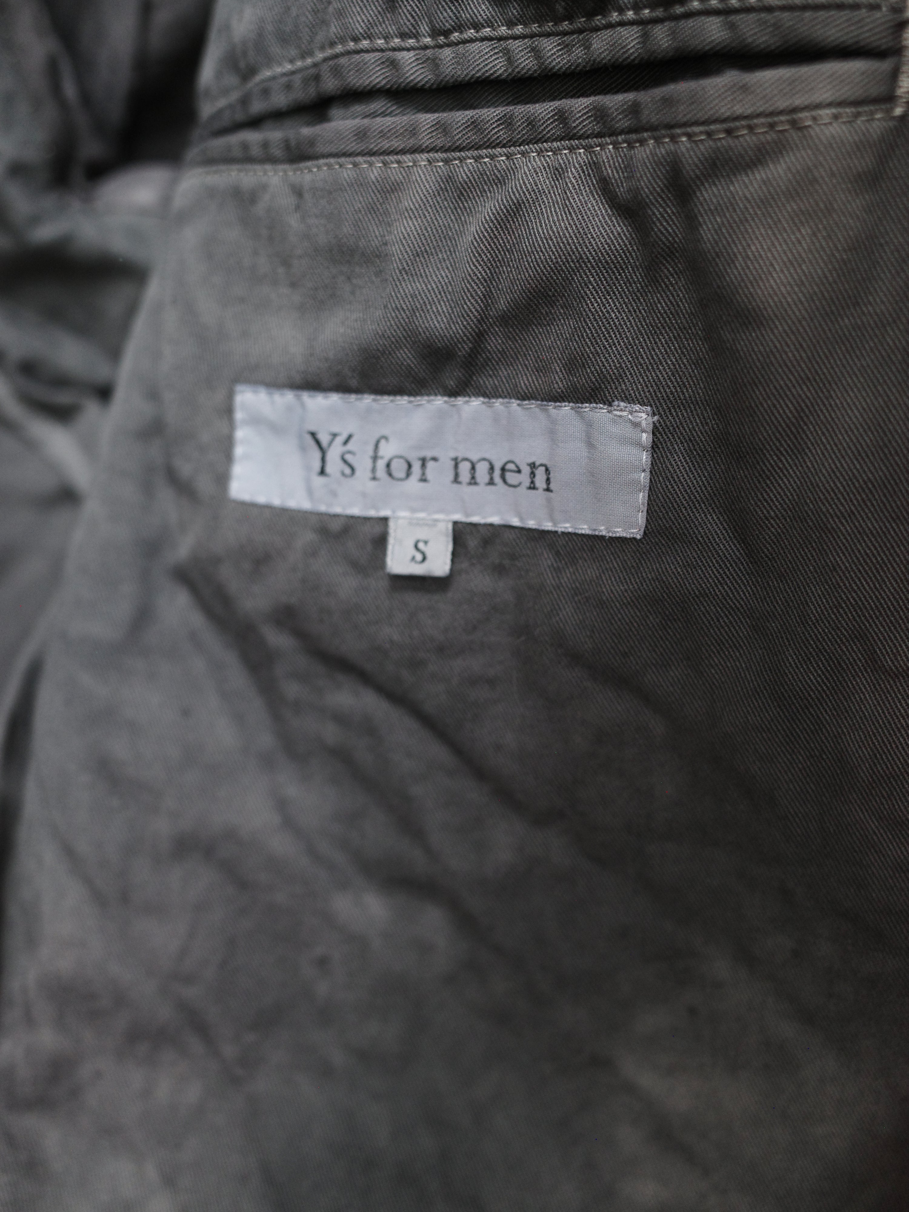 Y's for men Distressed Brown-Grey Cotton Blazer – EARTH 土