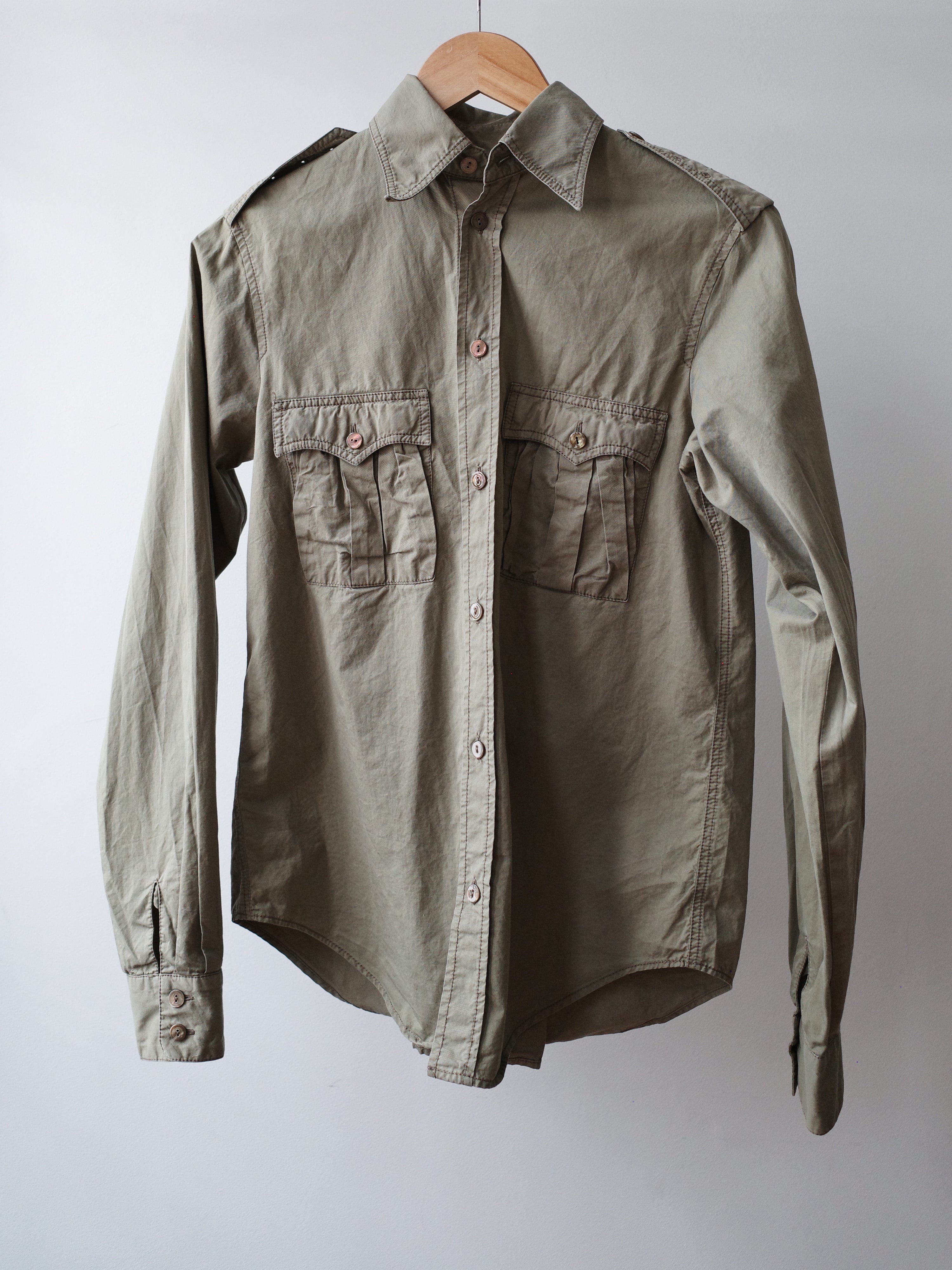 Jean Paul Gaultier Olive Military Shirt – WOOD 木