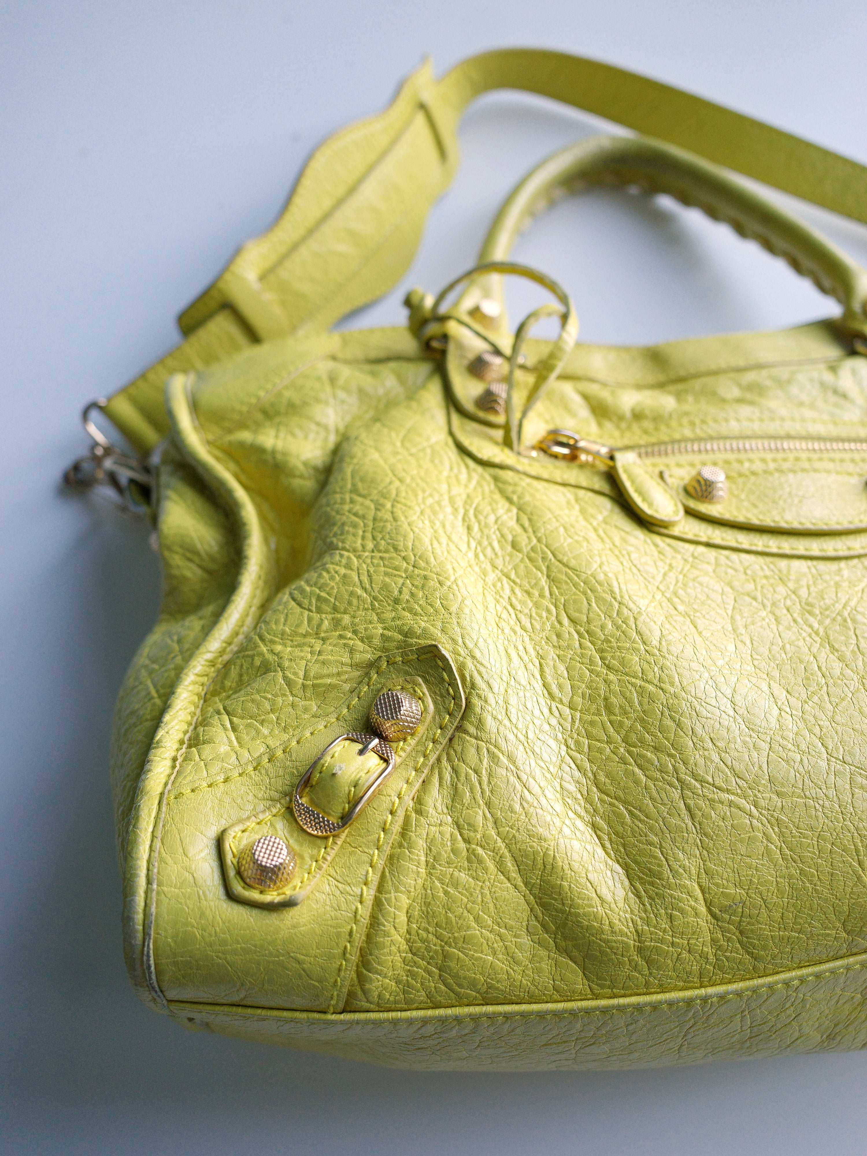 Balenciaga Bright Yellow Medium City Bag – METAL 金