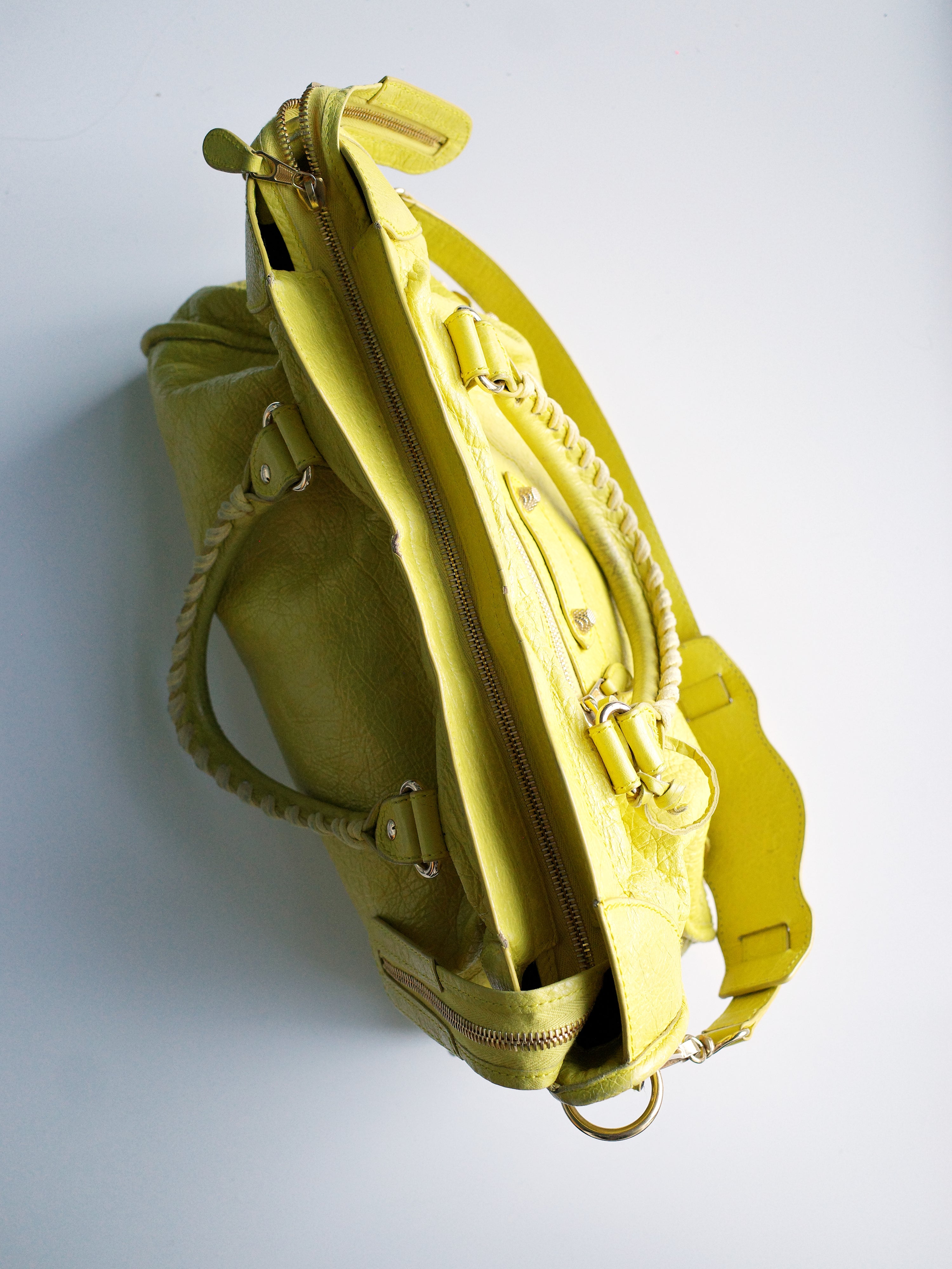 Balenciaga Bright Yellow Medium City Bag – METAL 金