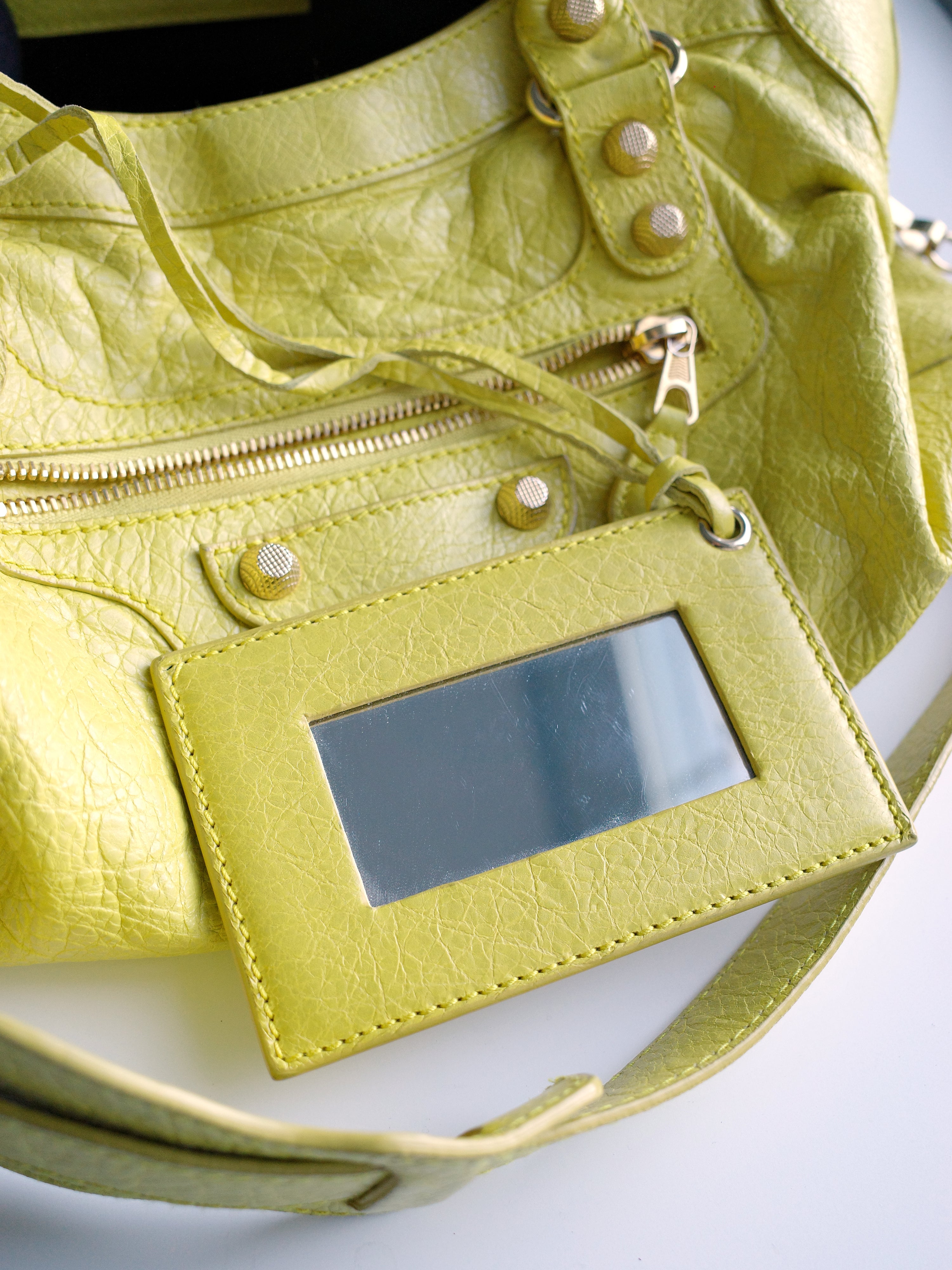 Balenciaga Bright Yellow Medium City Bag – METAL 金