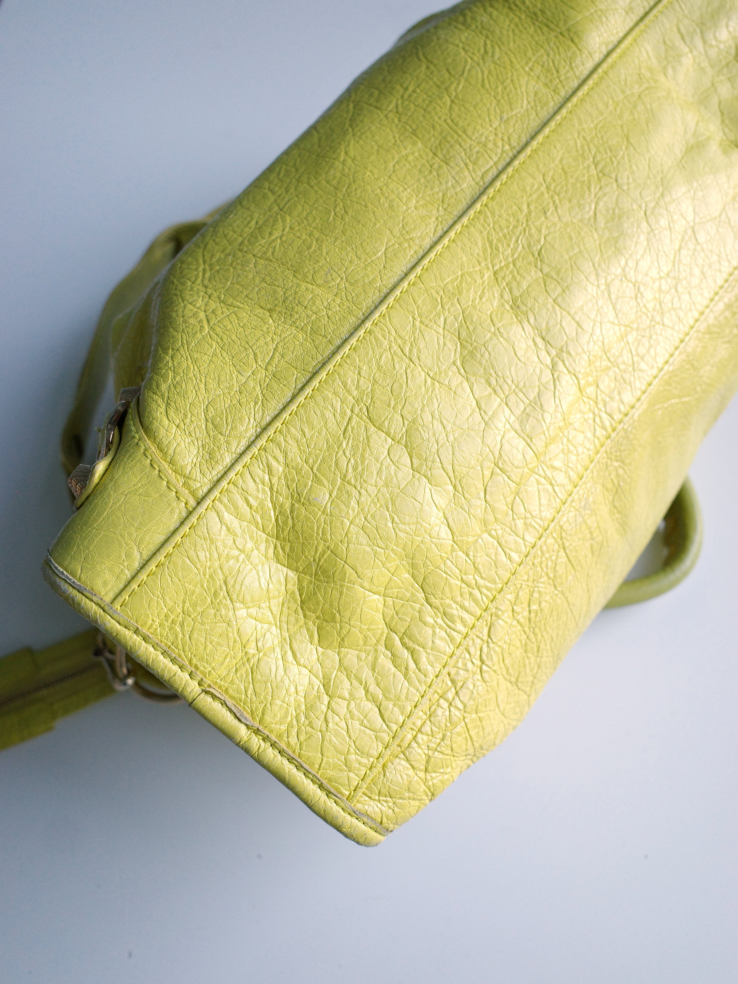Balenciaga Bright Yellow Medium City Bag – METAL 金