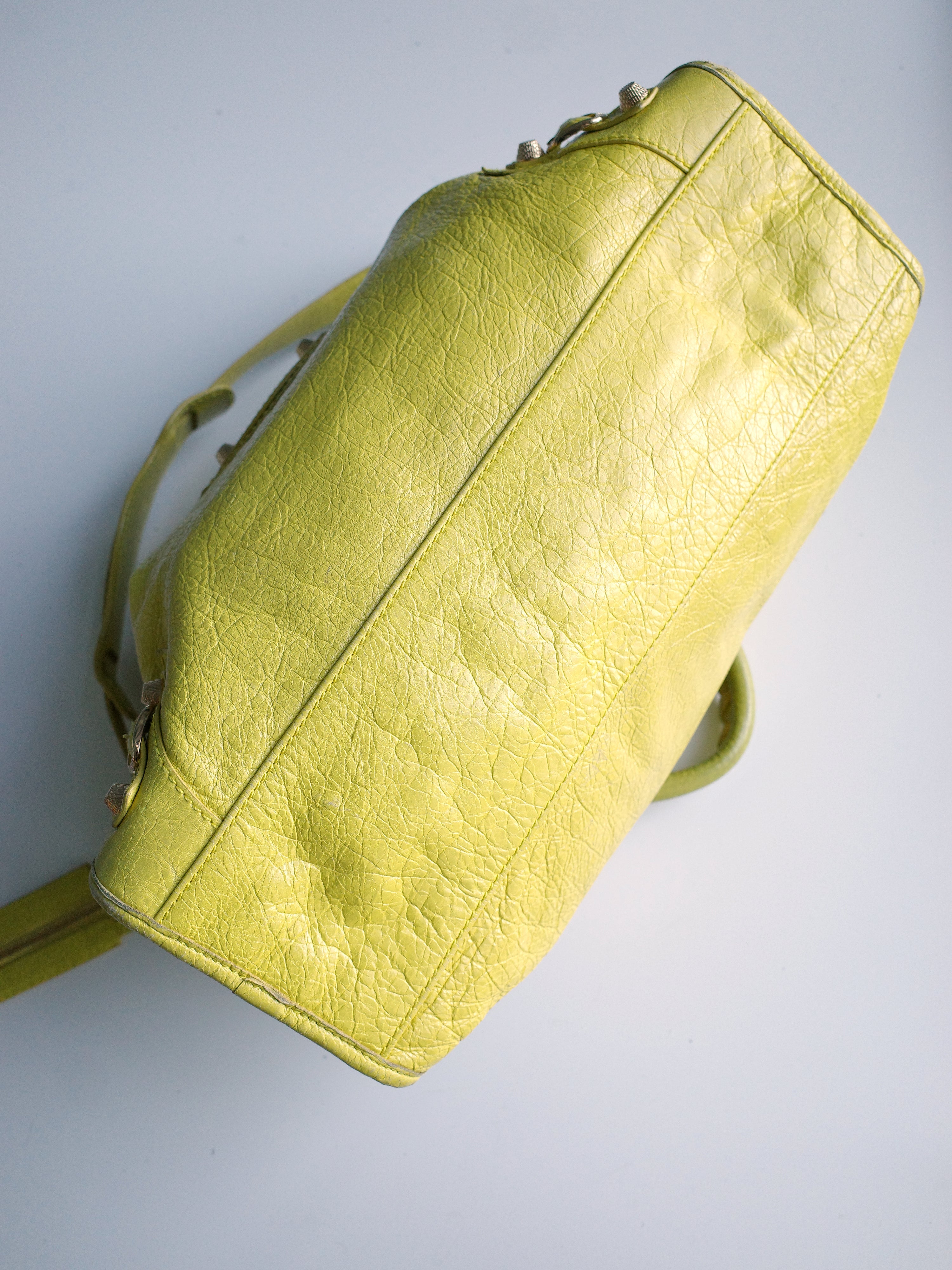 Balenciaga Bright Yellow Medium City Bag – METAL 金