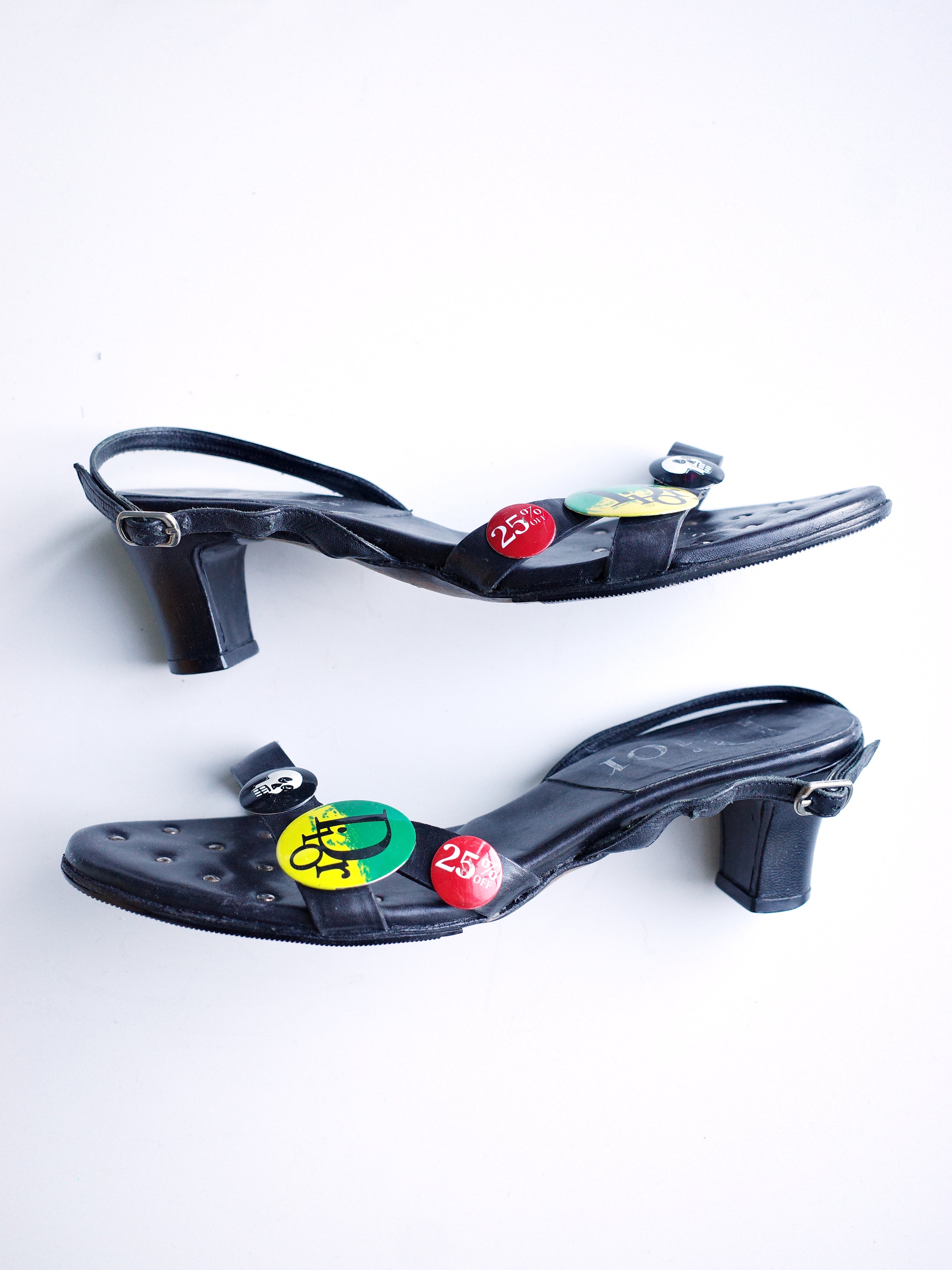 Christian Dior by John Galliano Punk Badge Studded Sandals – FIRE 火
