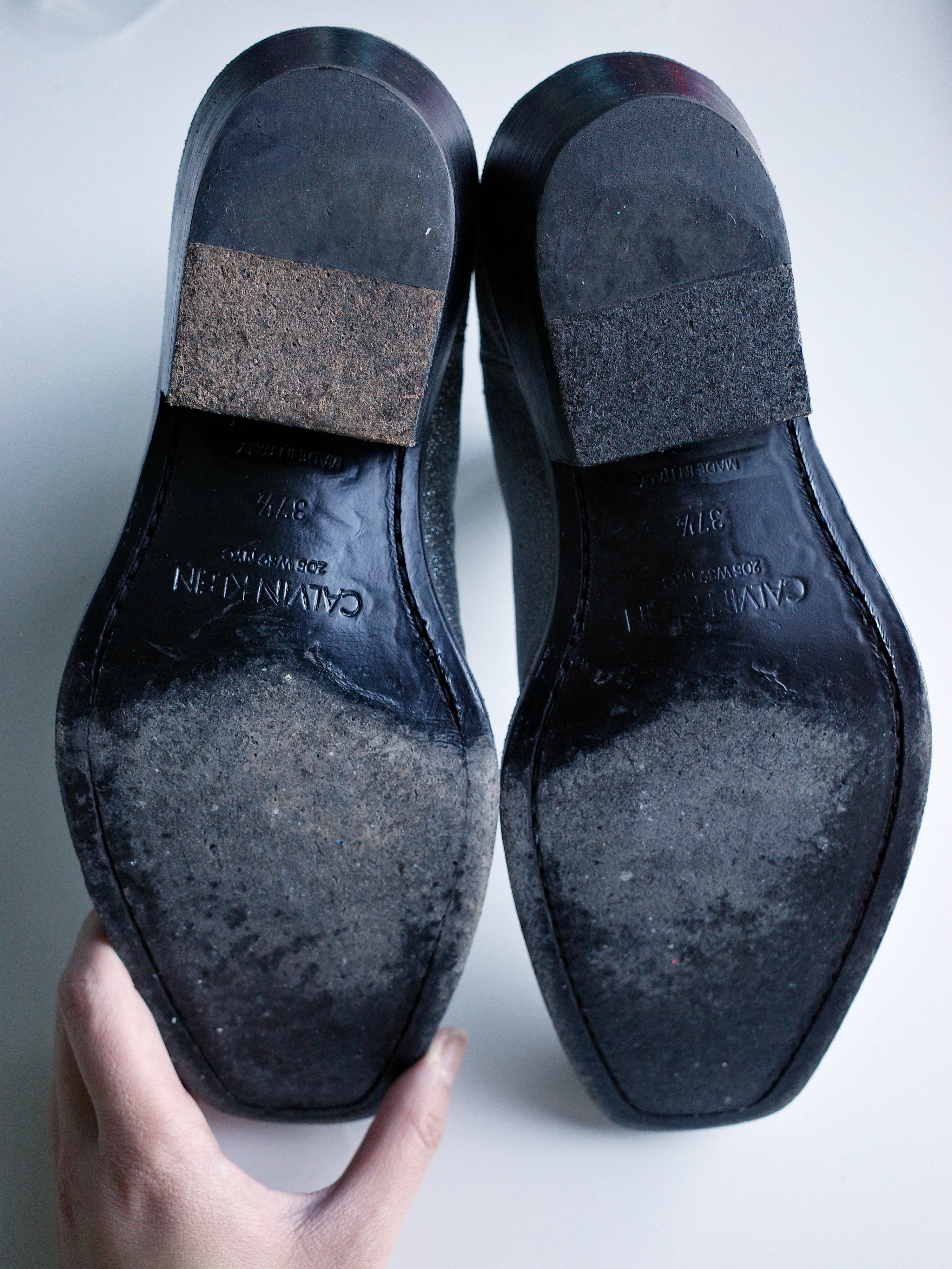 Calvin Klein 205W39NYC Silver Glitter Western Boots – METAL 金
