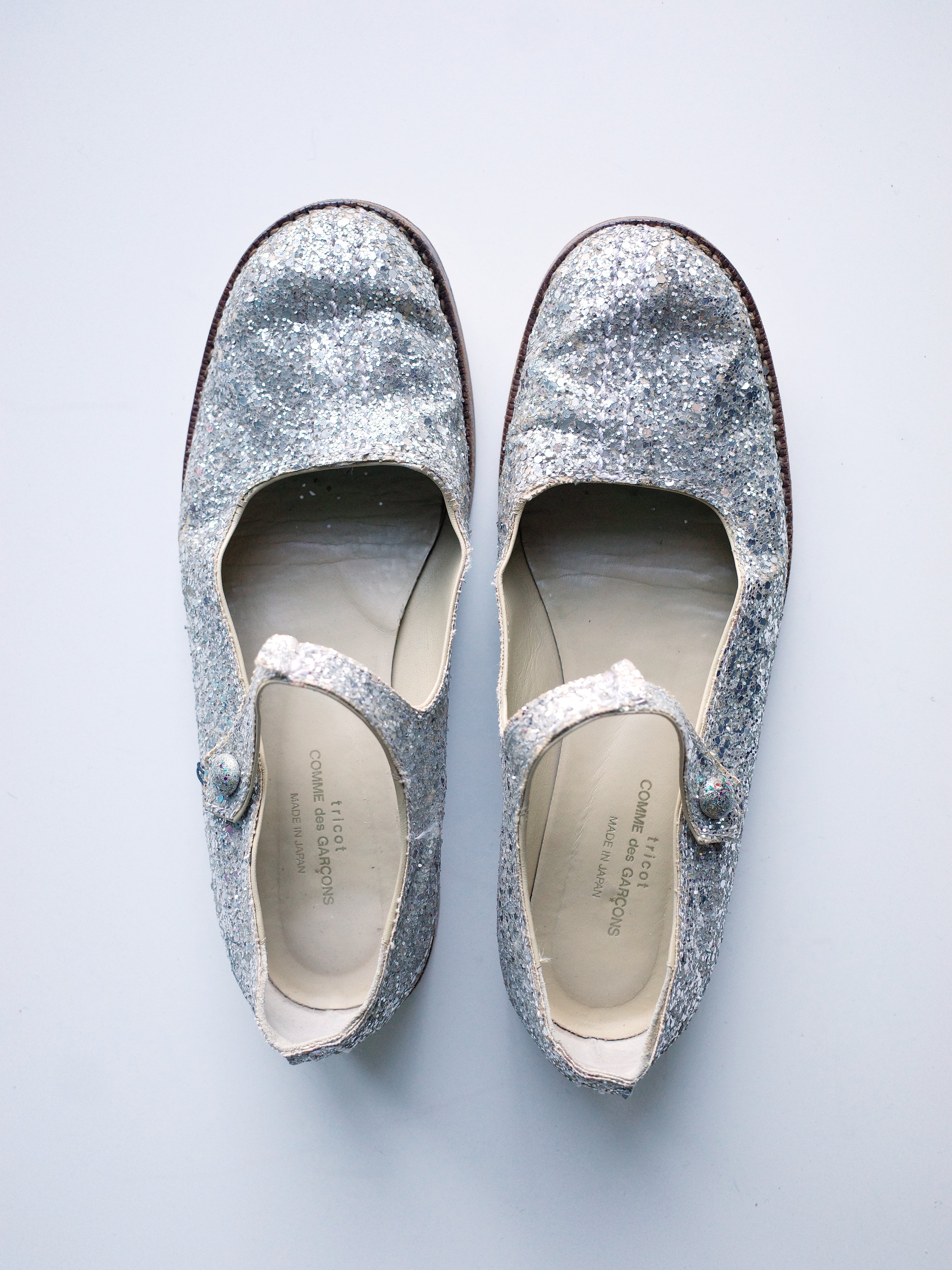 COMME des GARÇONS Glitter Mary Jane Shoes – METAL 金