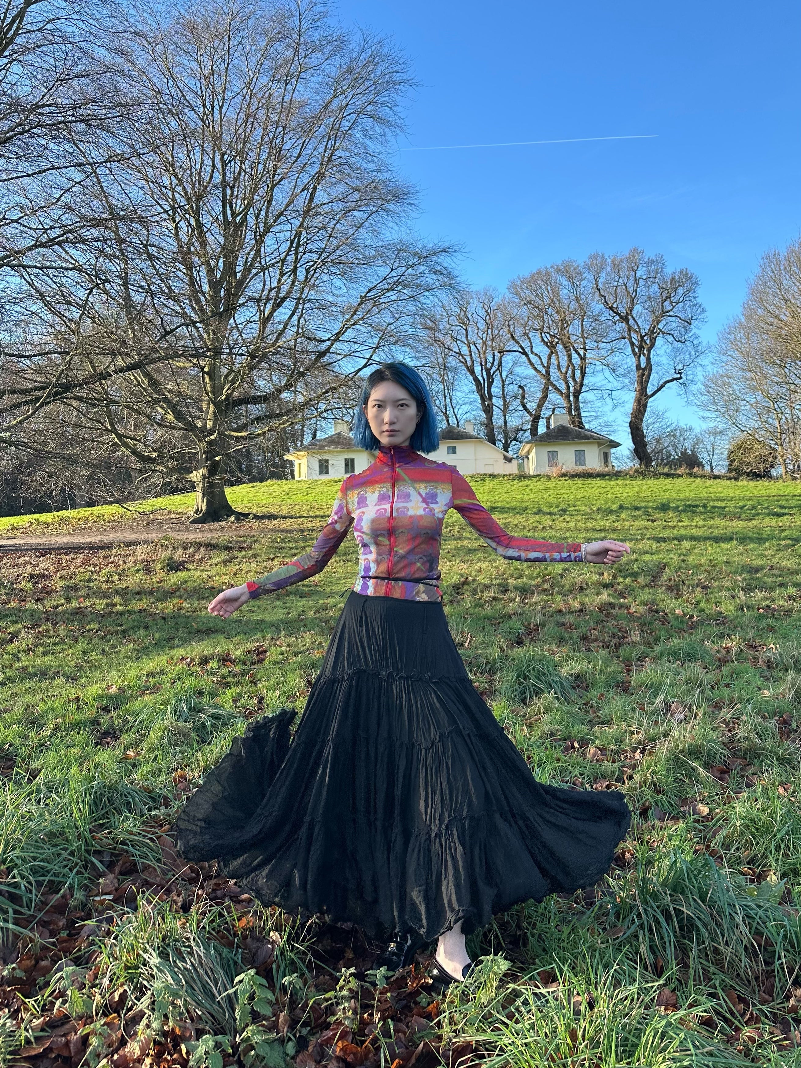Jean Paul Gaultier Black Tiered Maxi Skirt – WATER 水