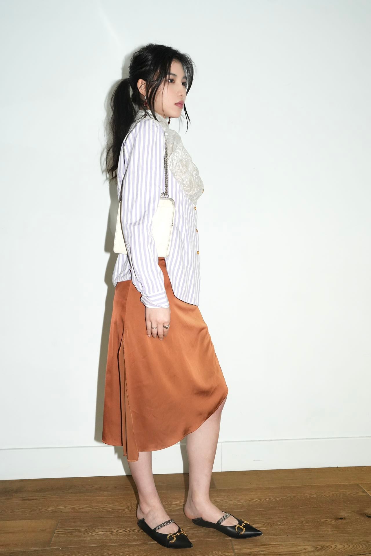 Vivienne Westwood Vintage Metallic Bib Striped Shirt – METAL 金