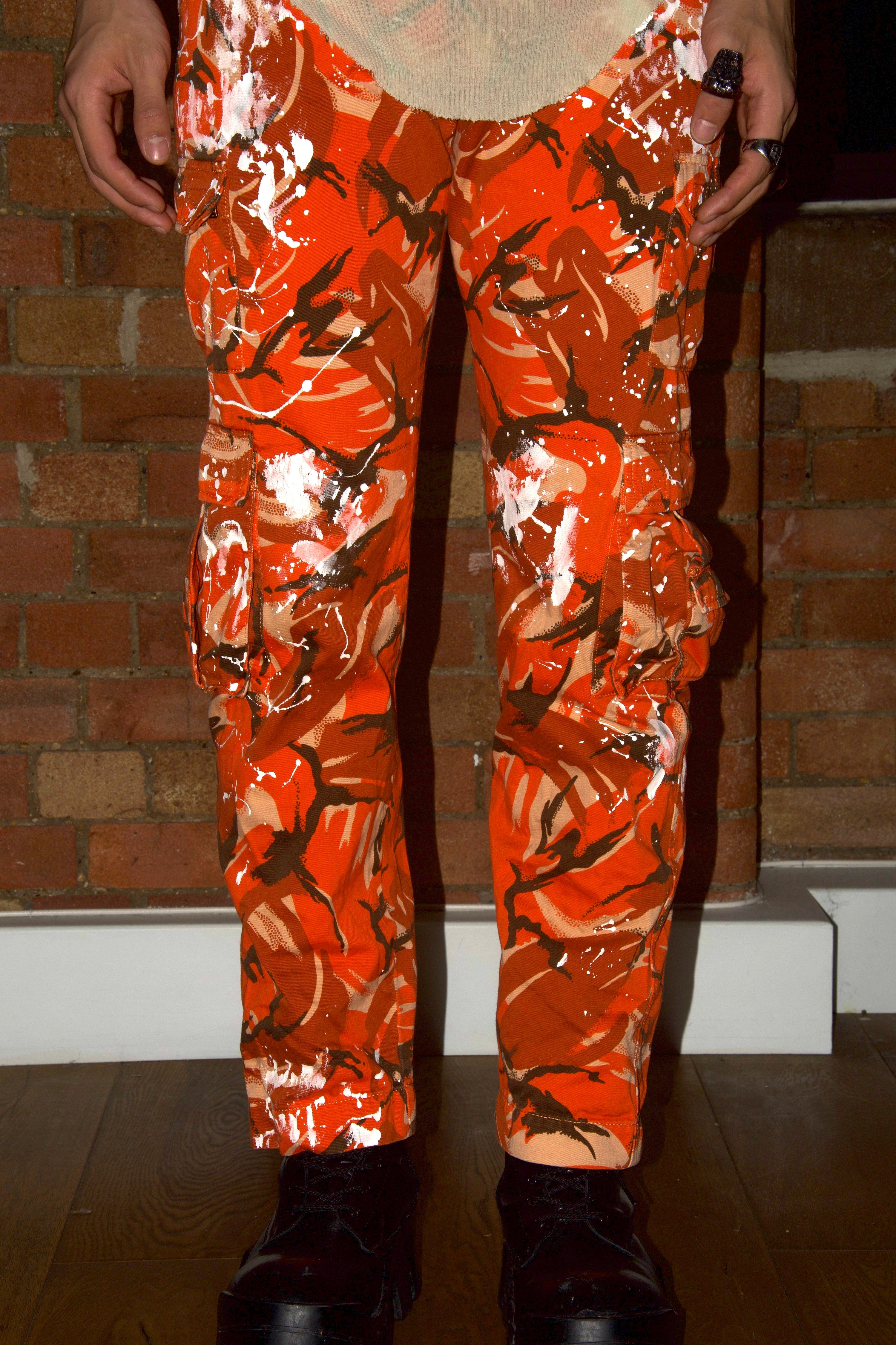 Martine Rose Orange Camouflage Cargo Pants – FIRE 火
