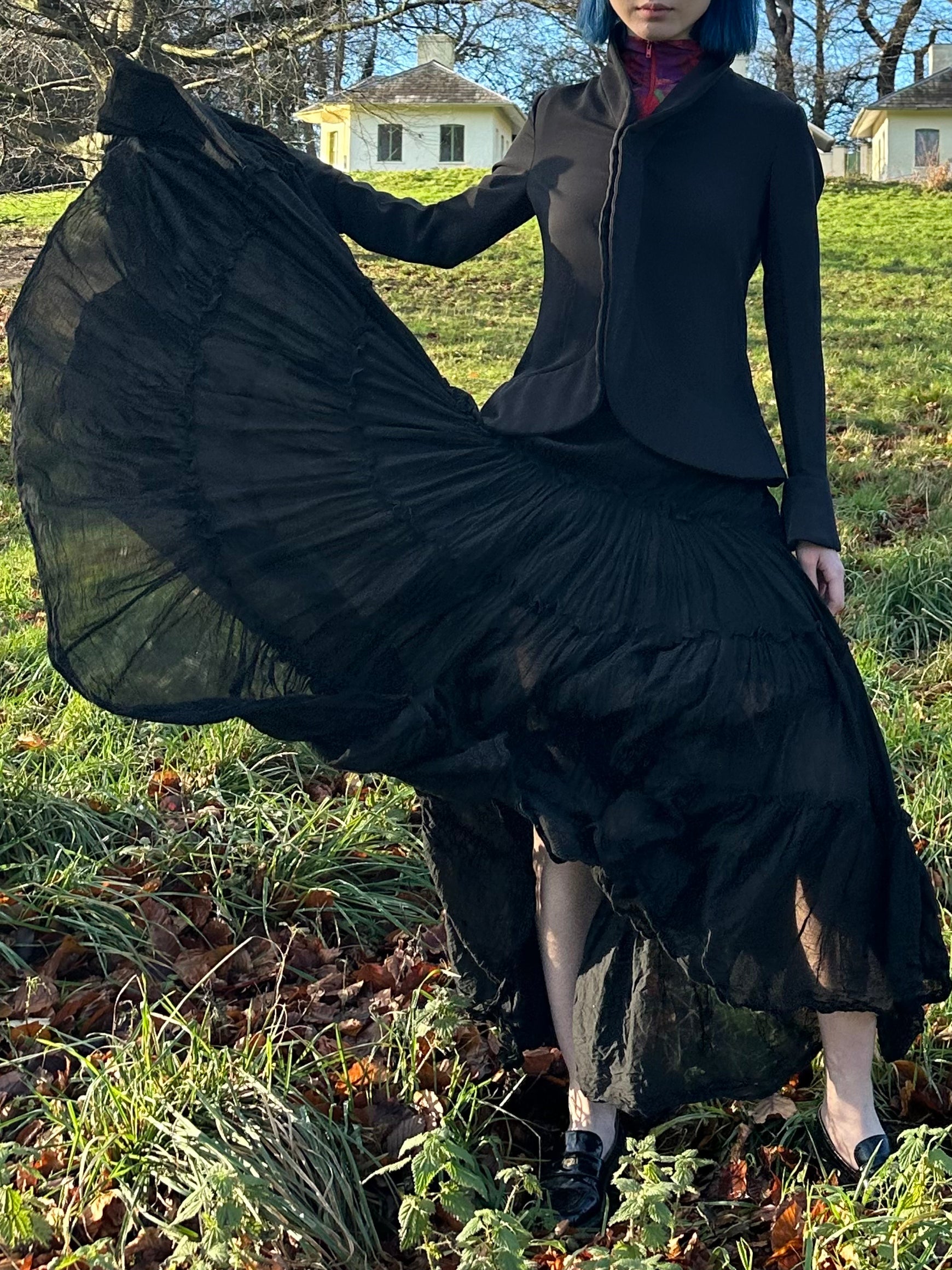 Jean Paul Gaultier Black Tiered Maxi Skirt – WATER 水
