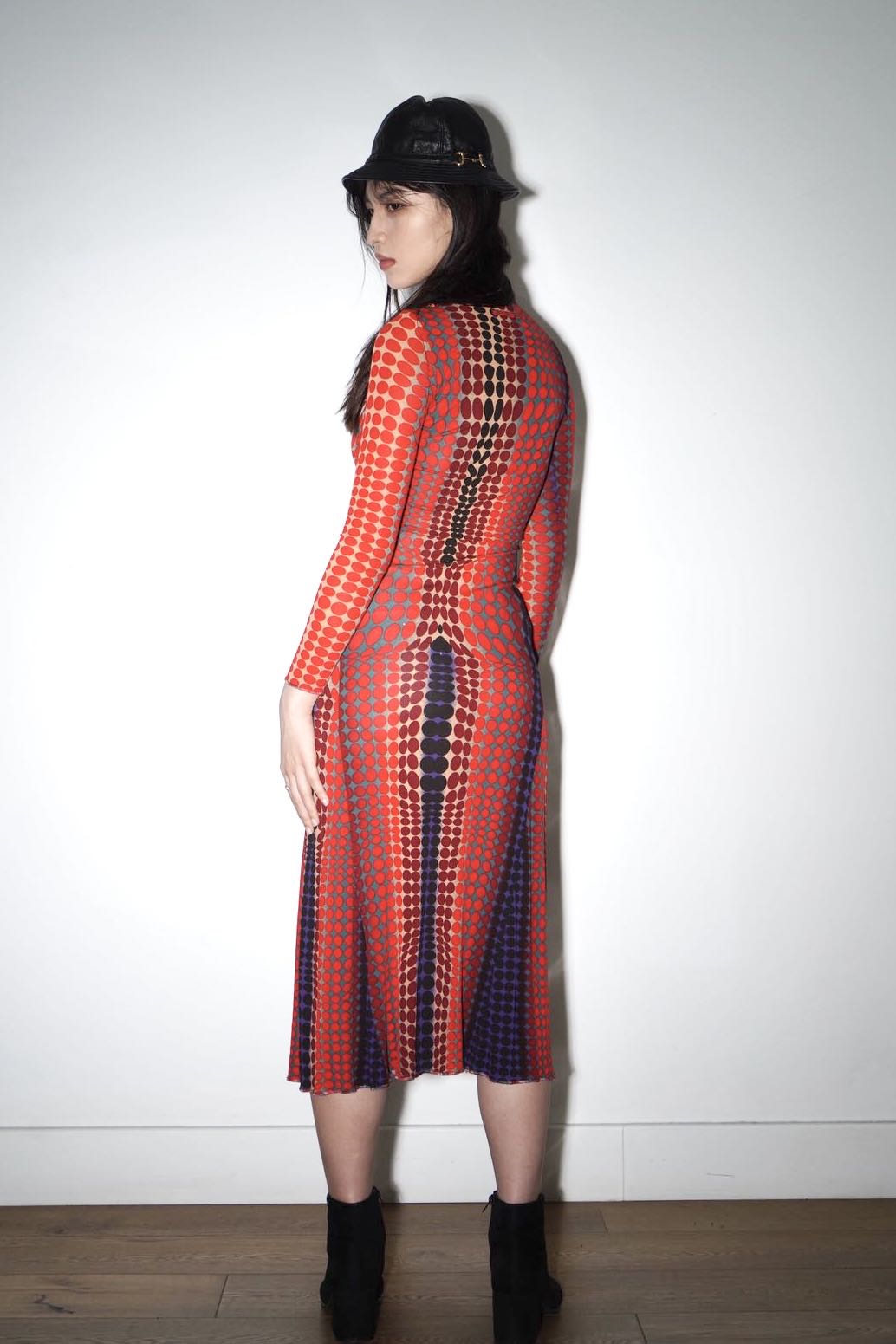 Jean Paul Gaultier S/S 1996 “Cyberdots” Optical Mesh Gown – FIRE 火