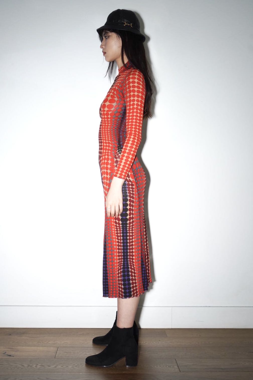 Jean Paul Gaultier S/S 1996 “Cyberdots” Optical Mesh Gown – FIRE 火