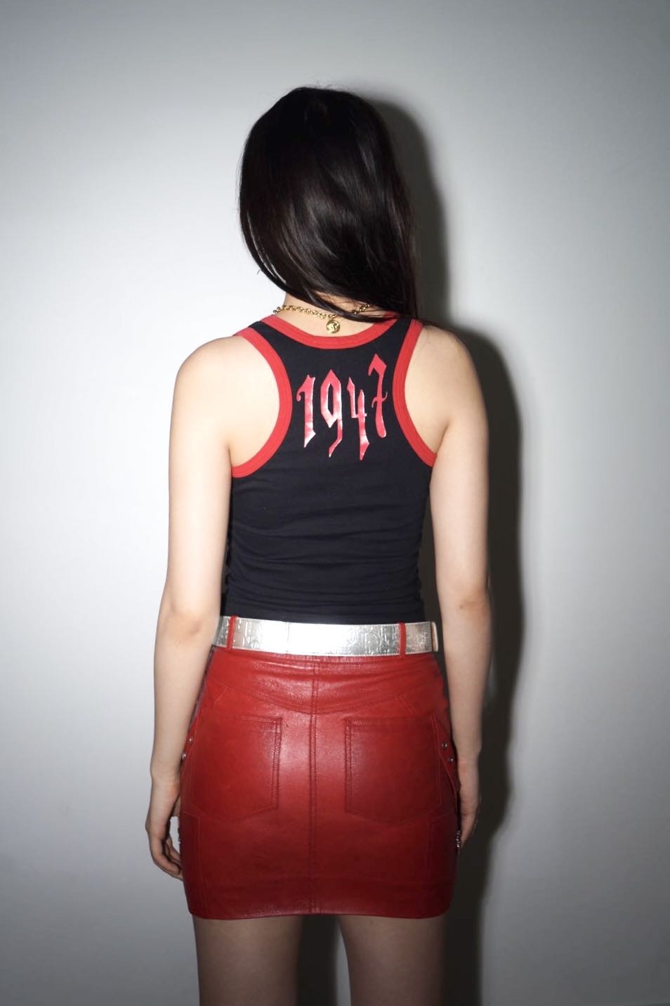 Christian Dior by John Galliano Red Hardcore Punk Leather Mini Skirt – METAL 金