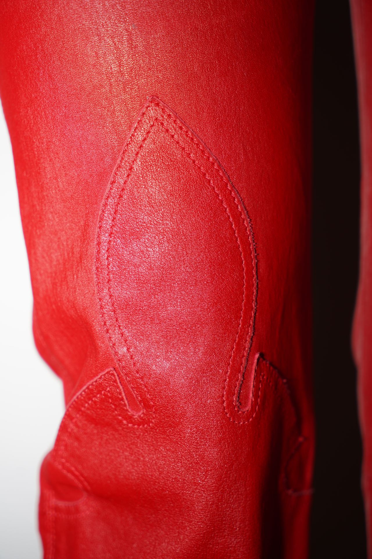 Chrome Hearts Ultra-Rare Red Full Leather Pants – FIRE 火