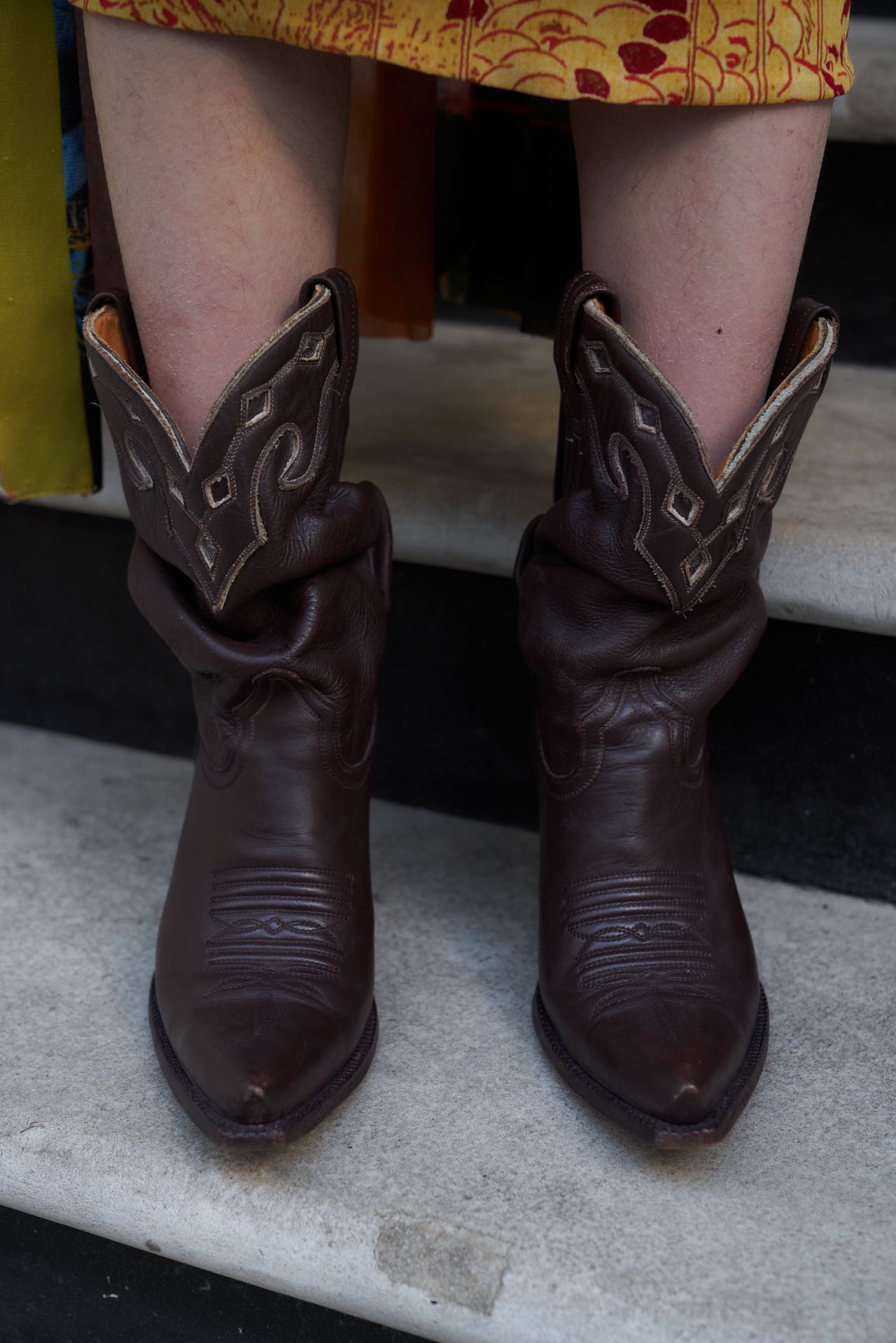 Jean Paul Gaultier Brown Western Leather Boots – FIRE 火
