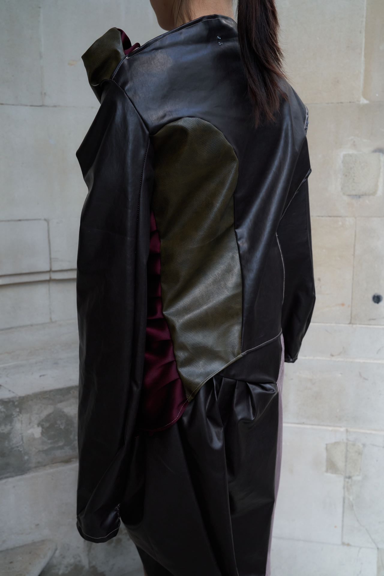 PE99Y YAN9 Iridescent Silk Jersey Hybrid Jumpsuit – METAL 金