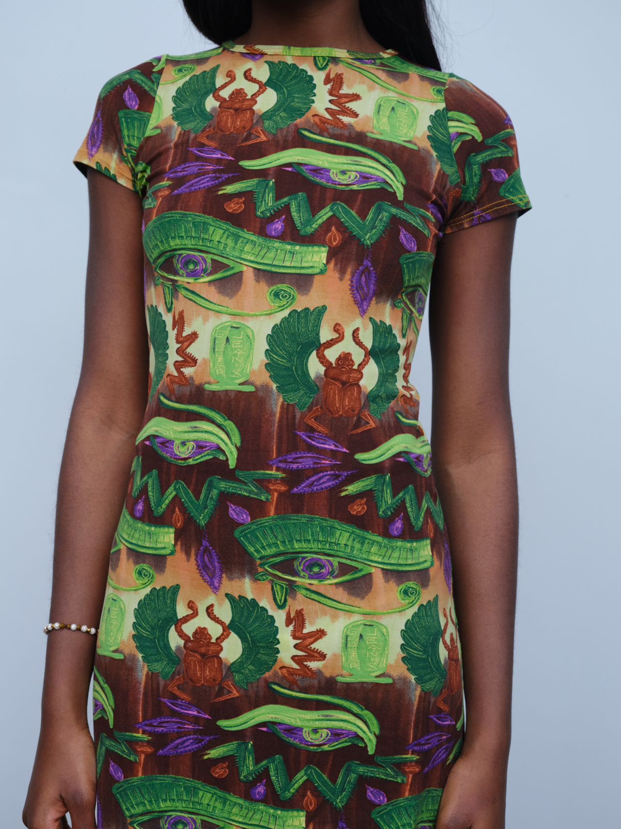 Jean Paul Gaultier Gothic-Eye Print Dress – WOOD 木