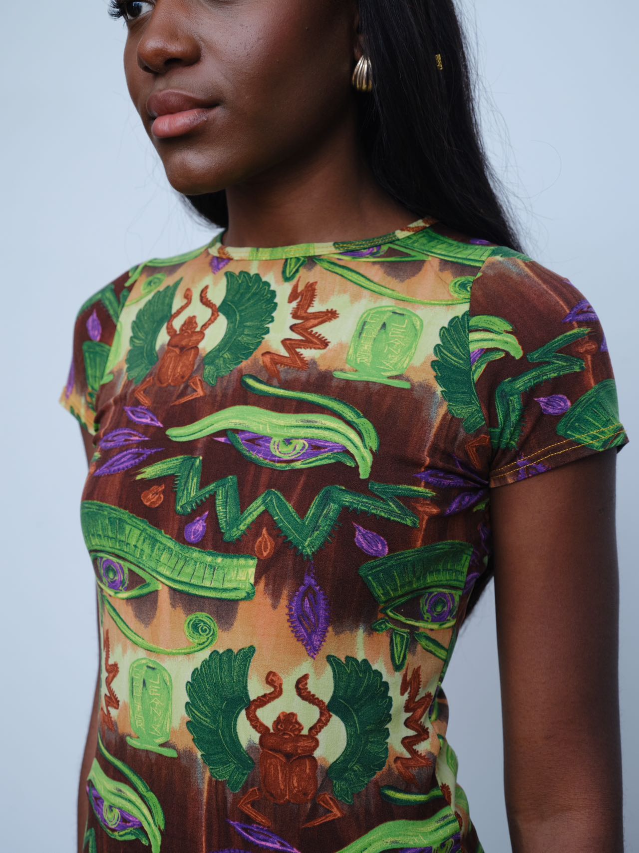 Jean Paul Gaultier Gothic-Eye Print Dress – WOOD 木