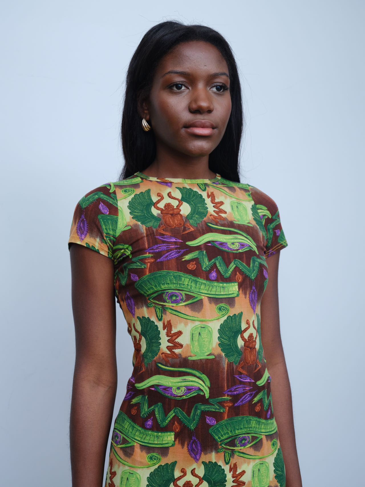 Jean Paul Gaultier Gothic-Eye Print Dress – WOOD 木