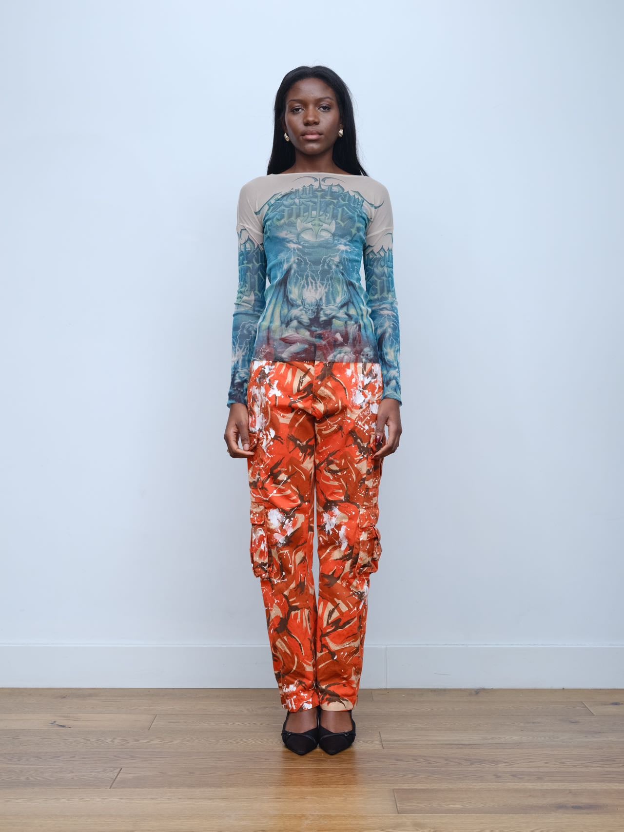 Martine Rose Orange Camouflage Cargo Pants – FIRE 火
