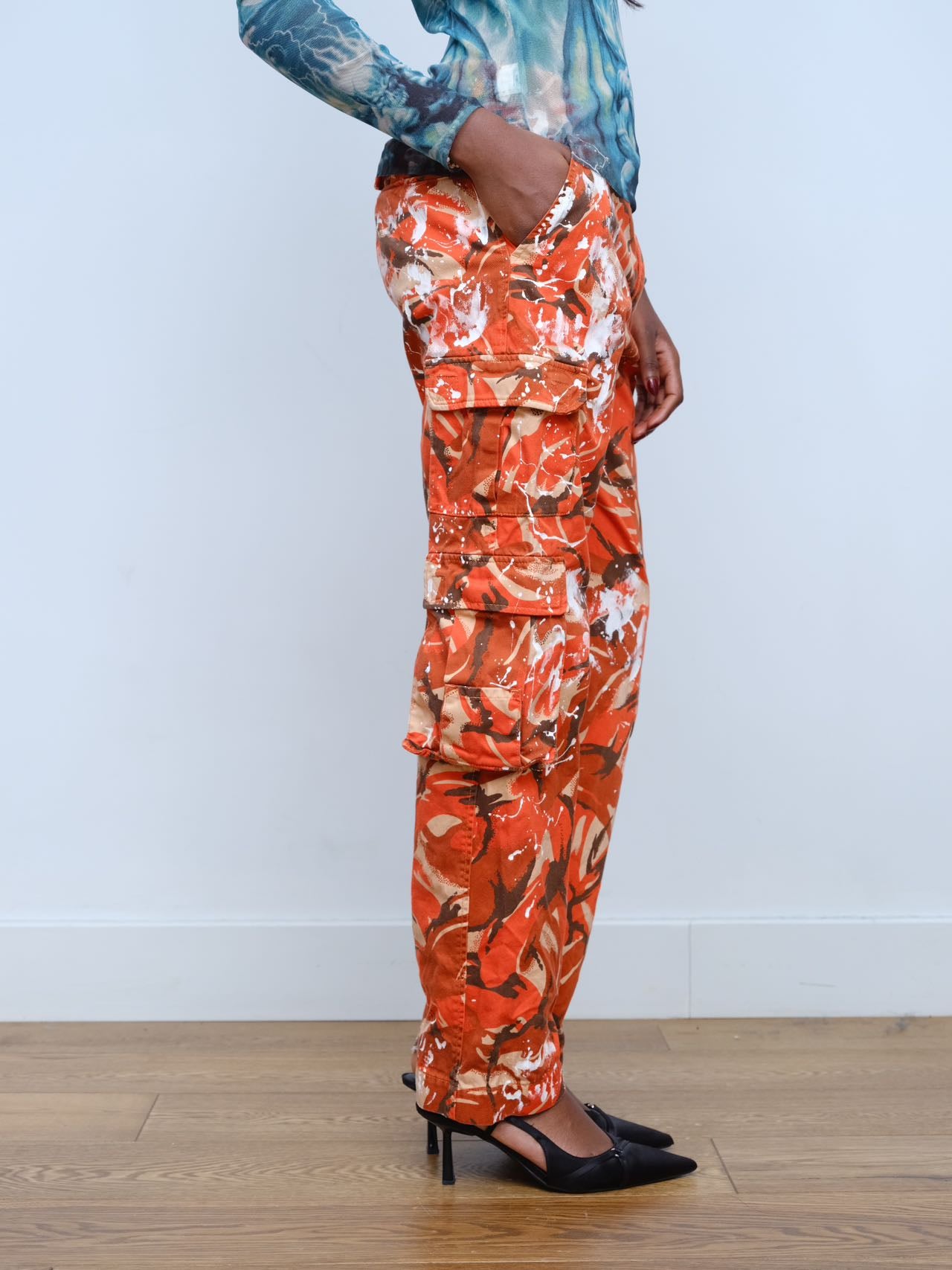 Martine Rose Orange Camouflage Cargo Pants – FIRE 火