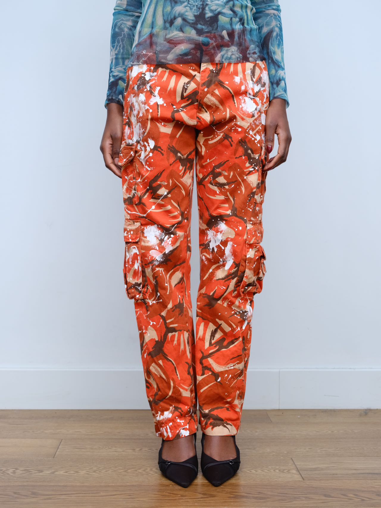Martine Rose Orange Camouflage Cargo Pants – FIRE 火