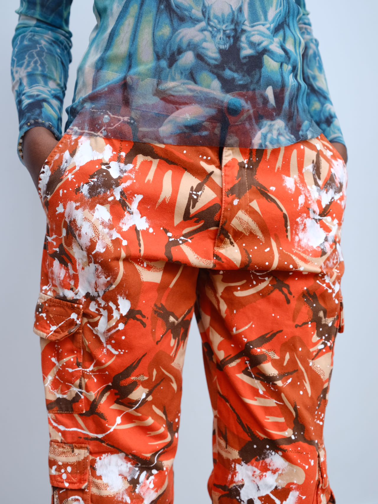 Martine Rose Orange Camouflage Cargo Pants – FIRE 火