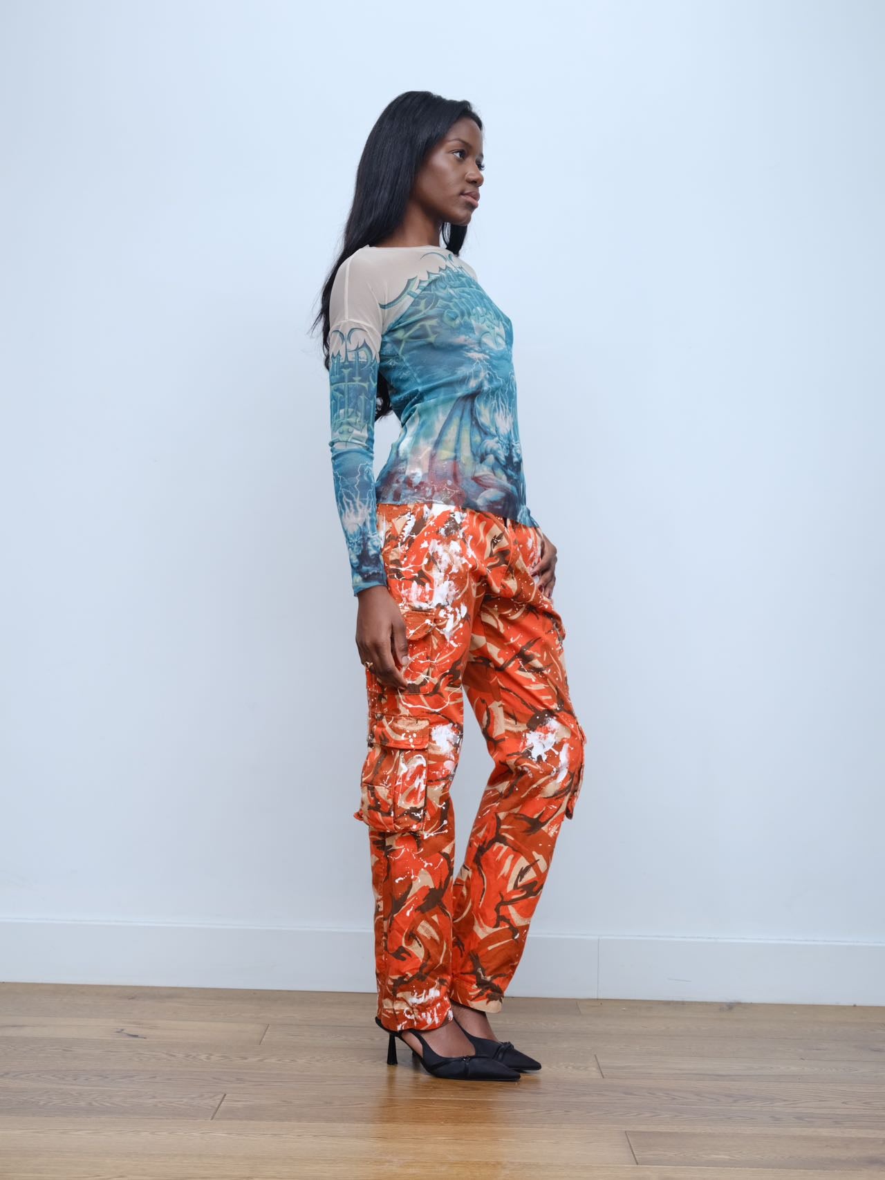 Martine Rose Orange Camouflage Cargo Pants – FIRE 火