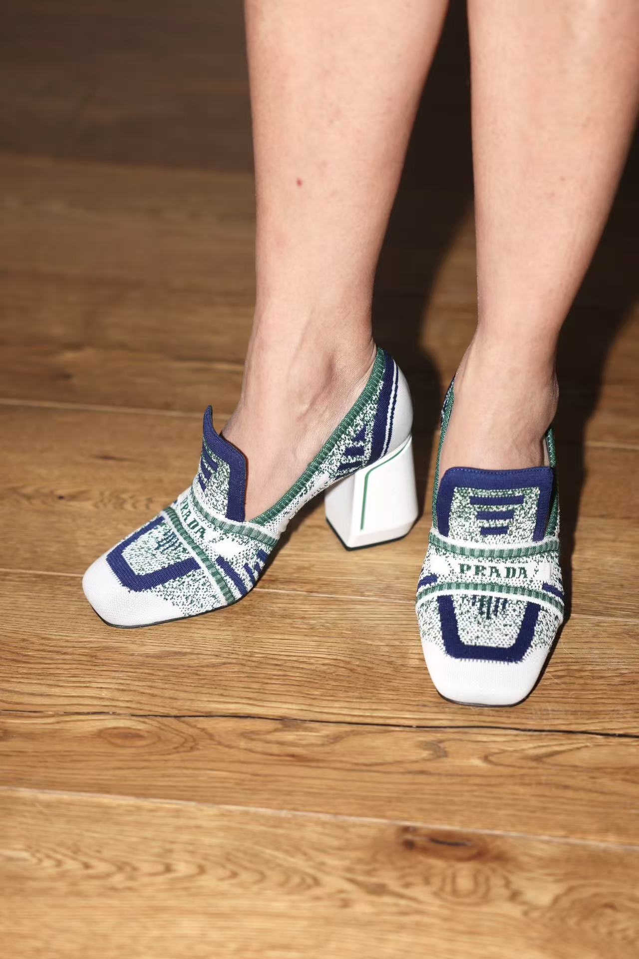 Prada 2019 Runway Tech Knit Heels – FIRE 火