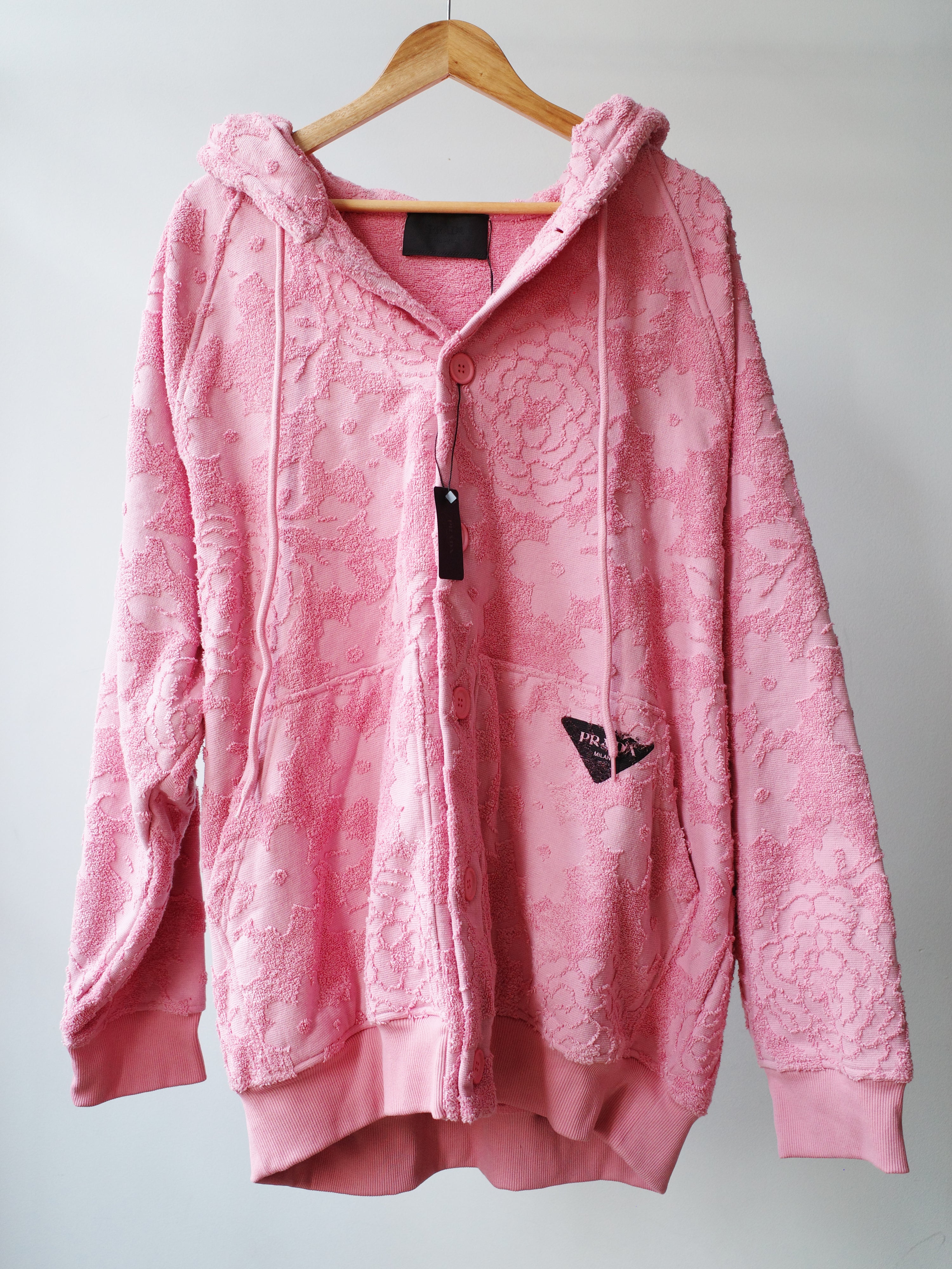 Prada Sculpted Floral Terry Hoodie Jacket – EARTH 土