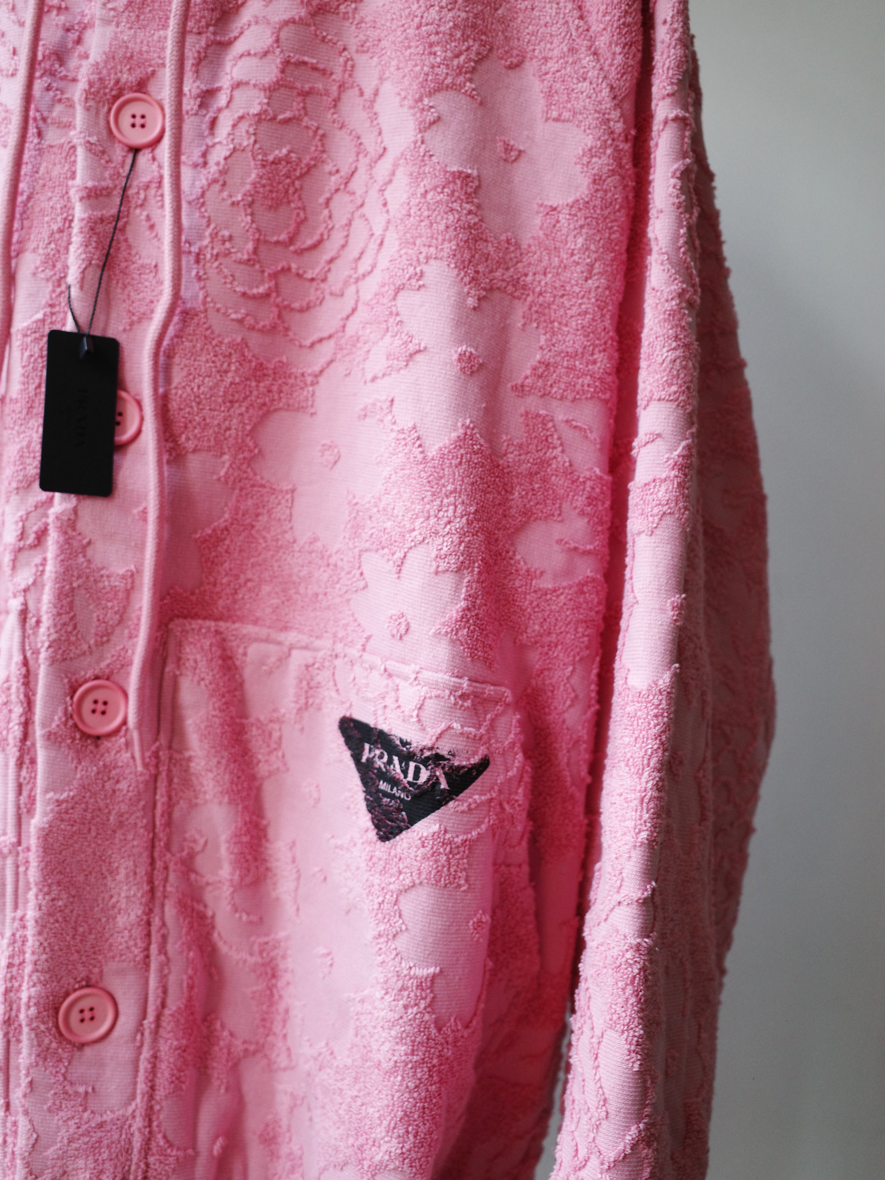 Prada Sculpted Floral Terry Hoodie Jacket – EARTH 土