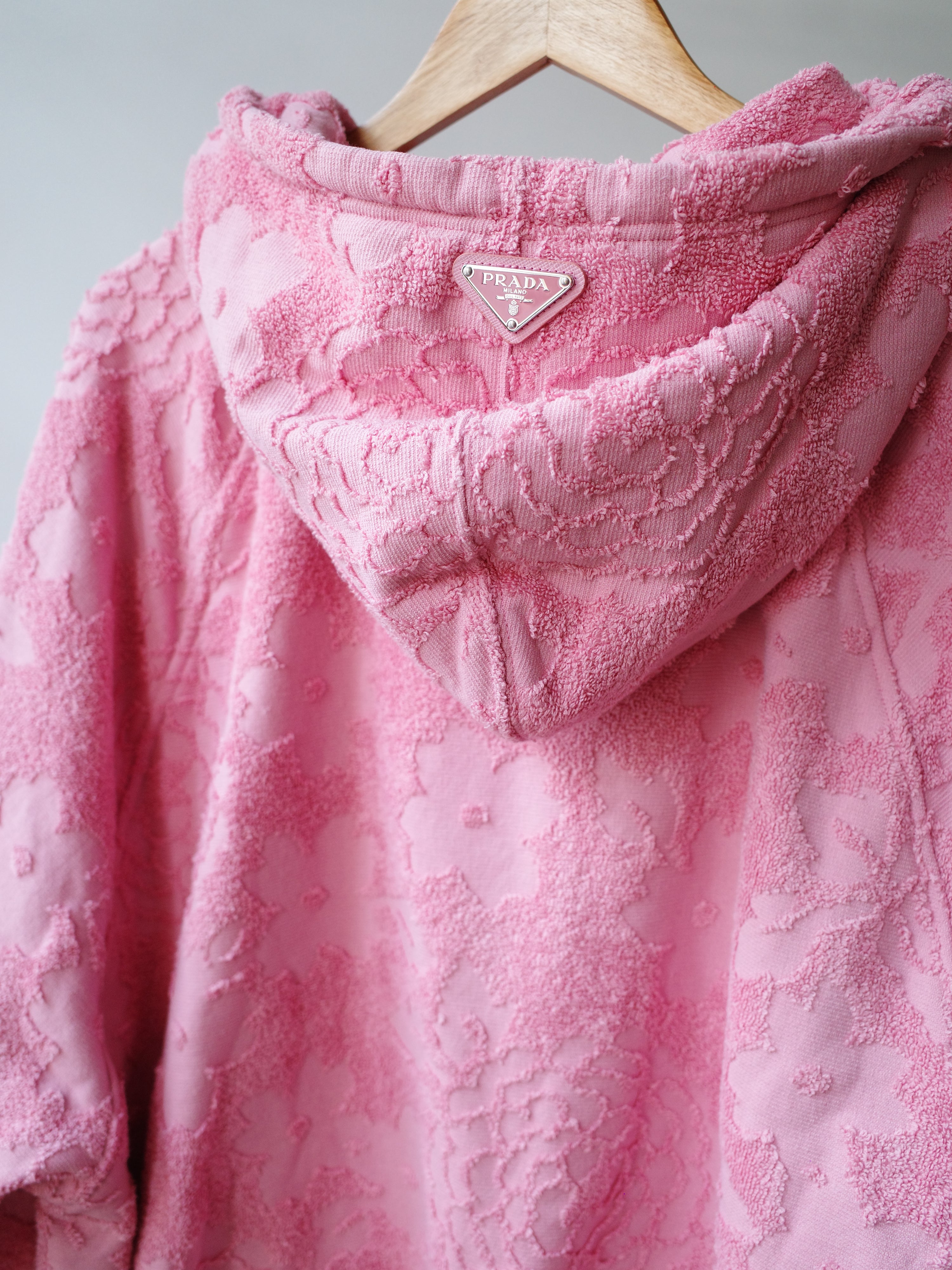 Prada Sculpted Floral Terry Hoodie Jacket – EARTH 土