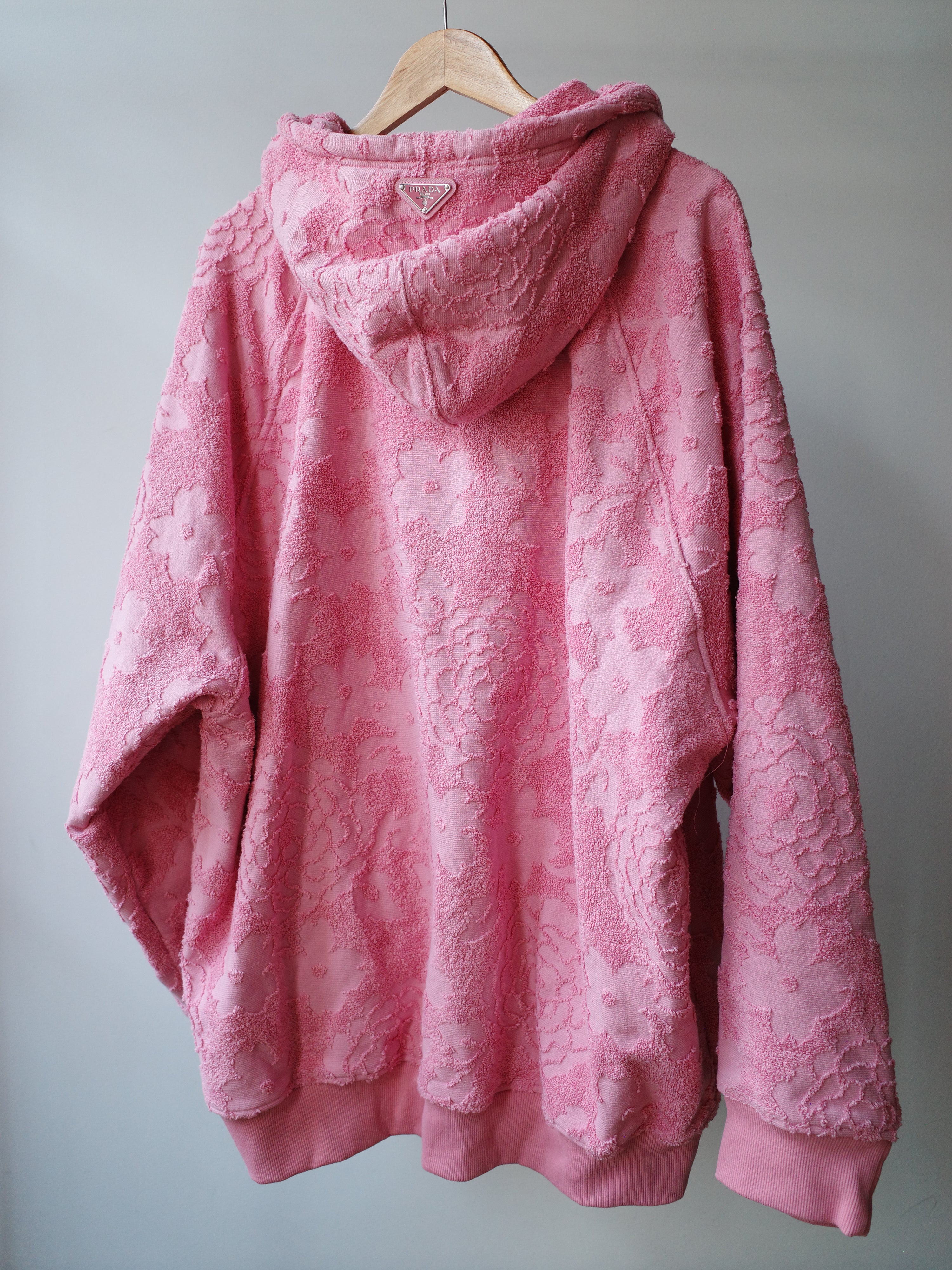 Prada Sculpted Floral Terry Hoodie Jacket – EARTH 土