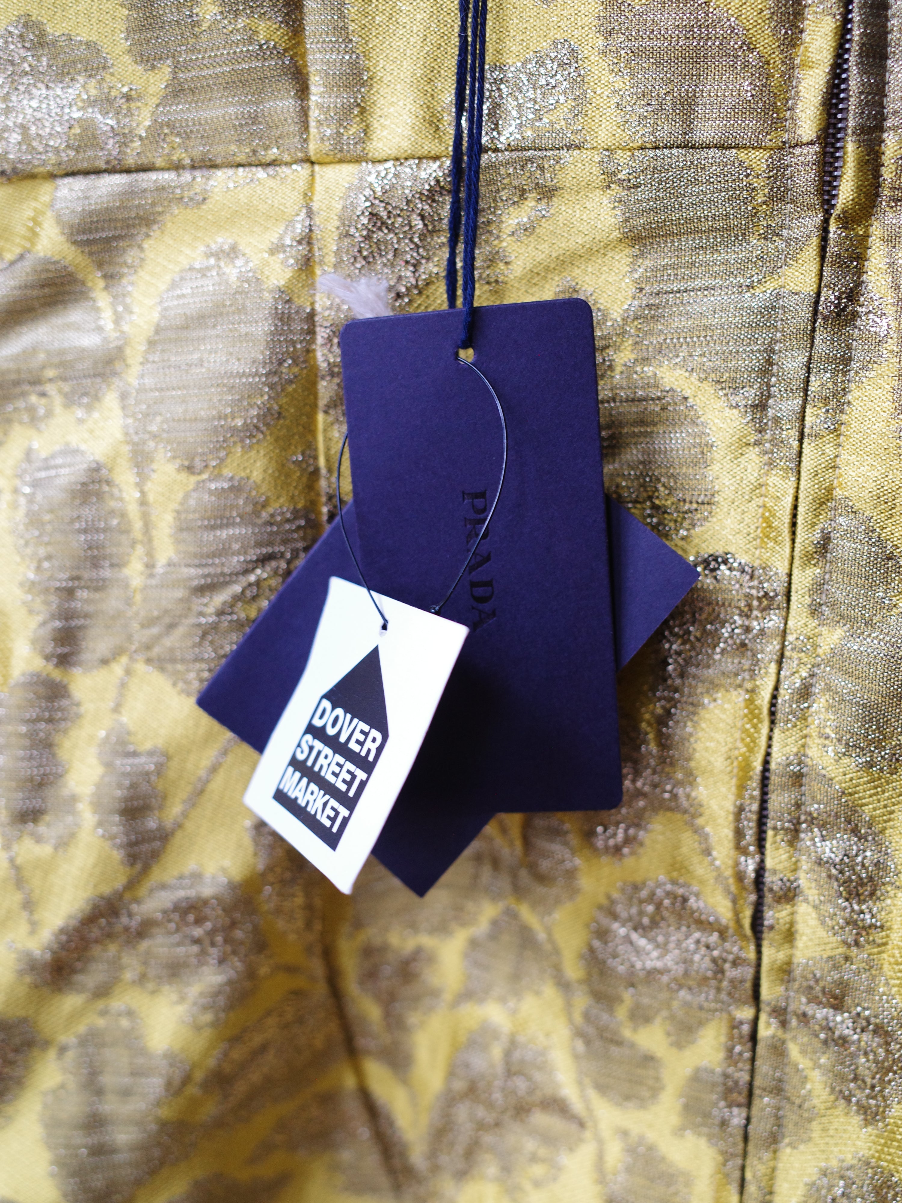 Prada Gold Brocade Sculptural Dress – METAL 金