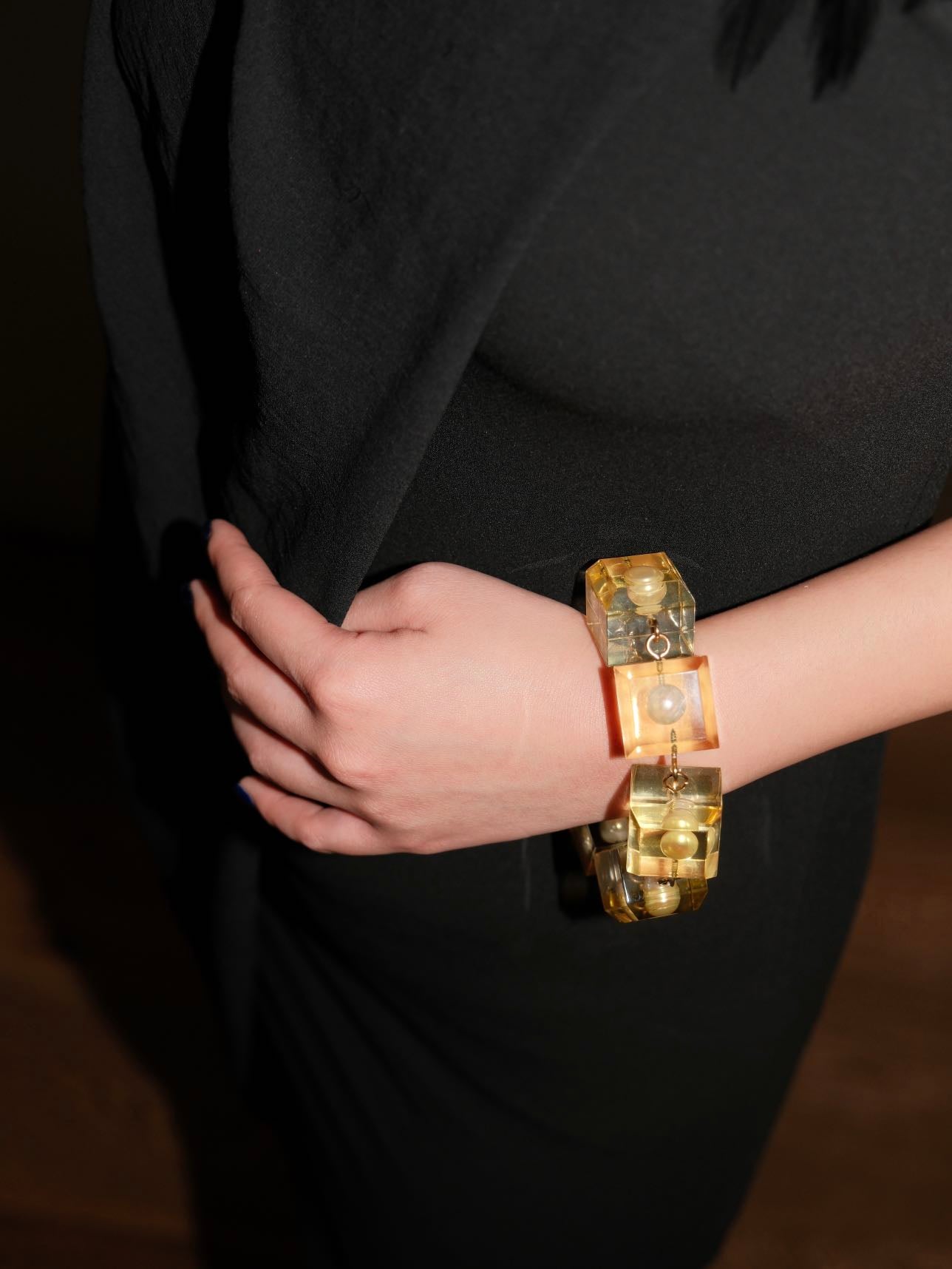 Kiko Kostadinov Lucite Cube Pearl Bracelet – EARTH 土