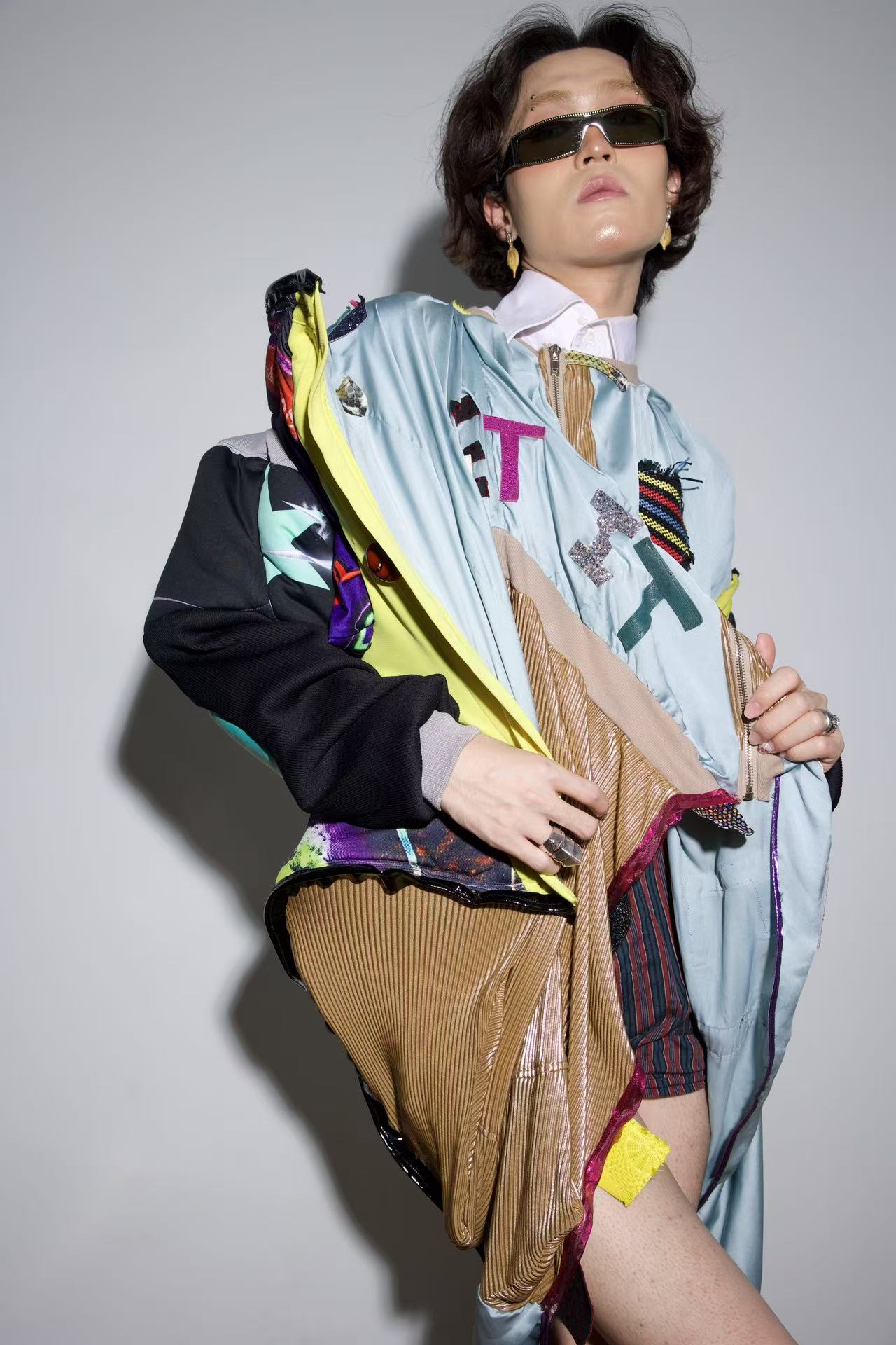 PE99Y YAN9 Reconstructed Dual-Layer Jersey Jacket – EARTH 土