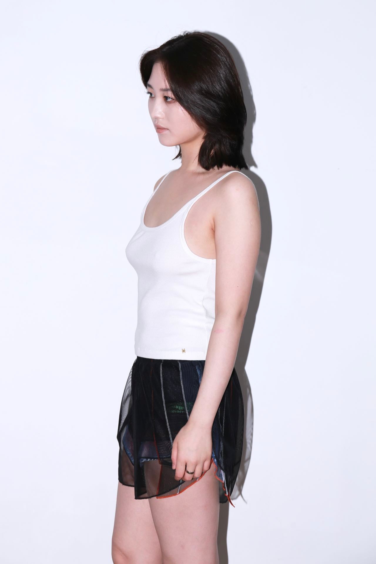 CELINE Ribbed White Logo Tank Top with Triomphe Detail – METAL 金