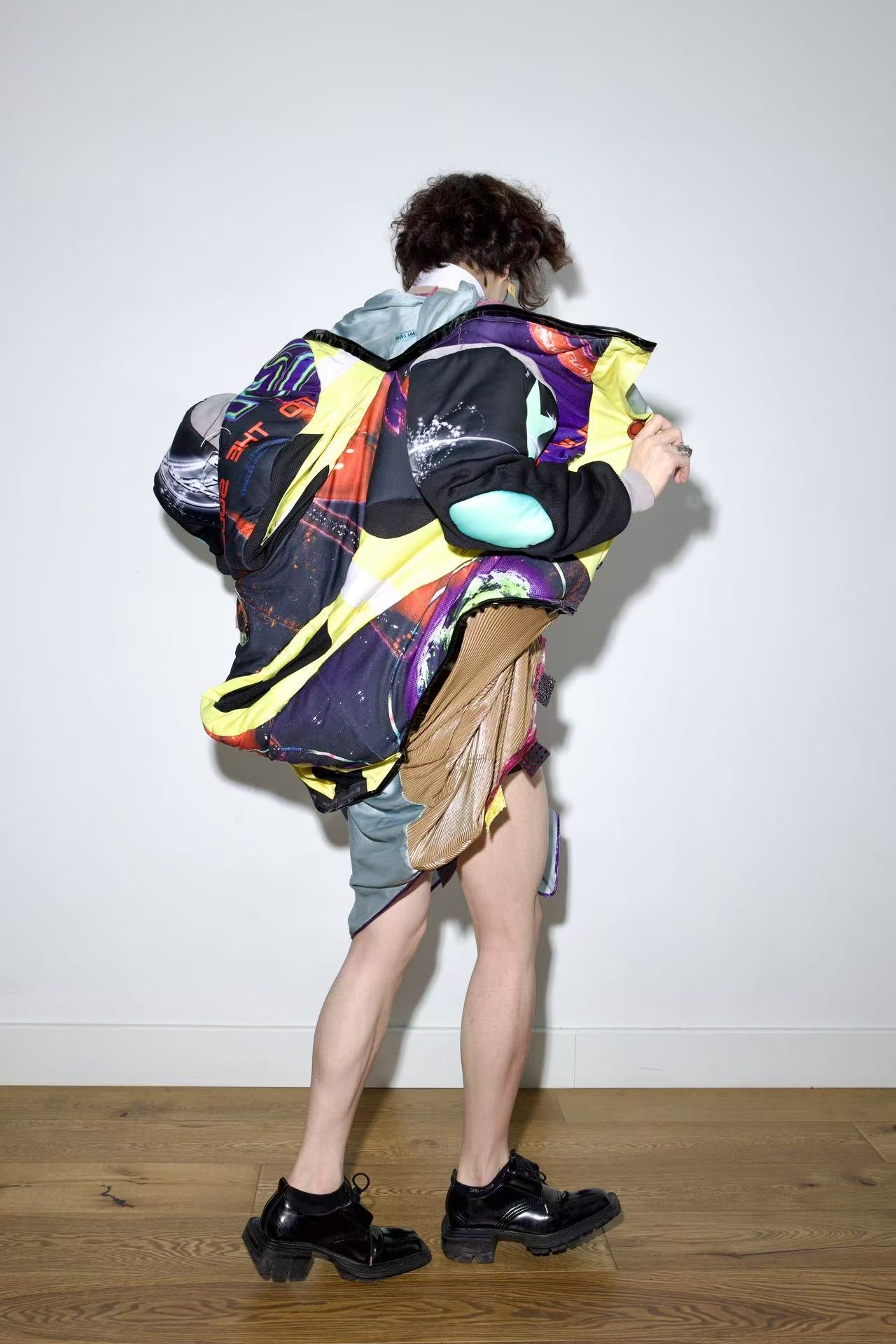 PE99Y YAN9 Reconstructed Dual-Layer Jersey Jacket – EARTH 土
