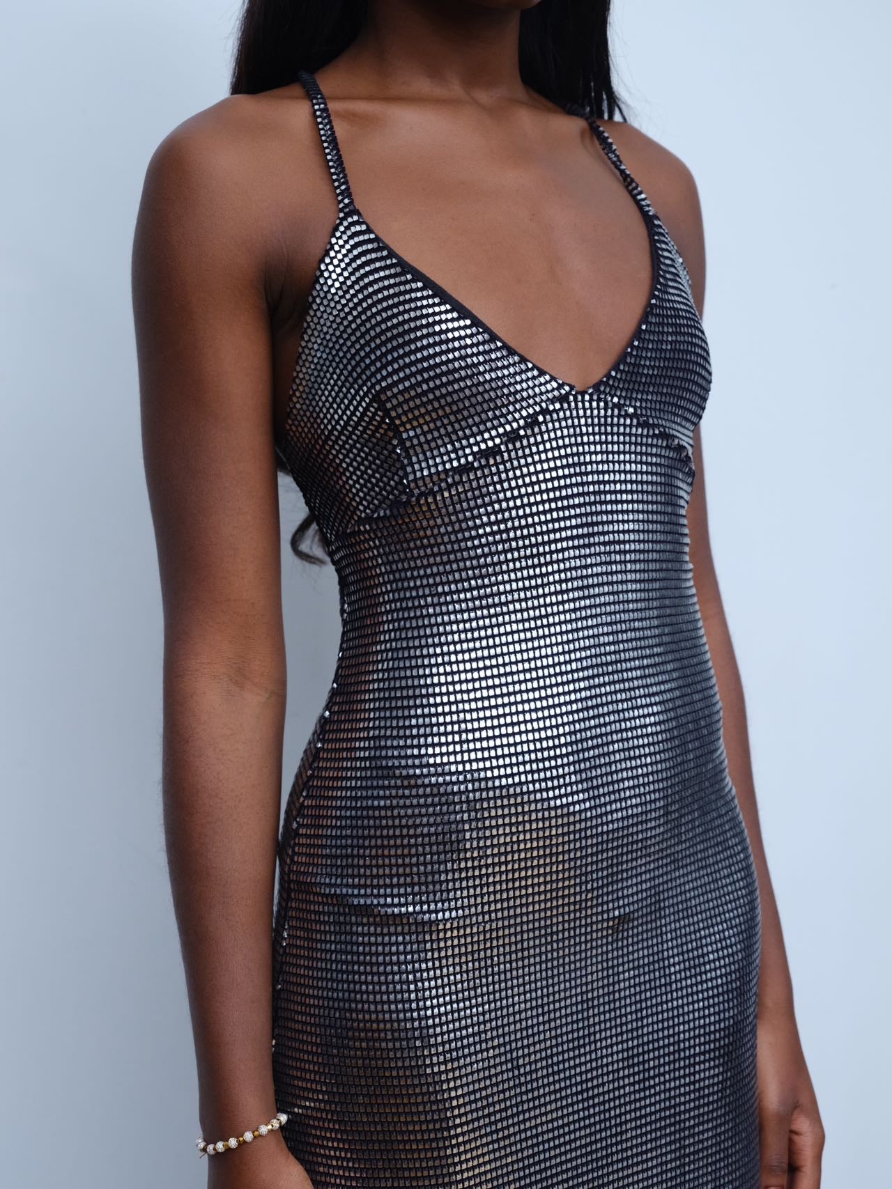 Paco Rabanne Vintage Chainmail Sheen Dress – METAL 金